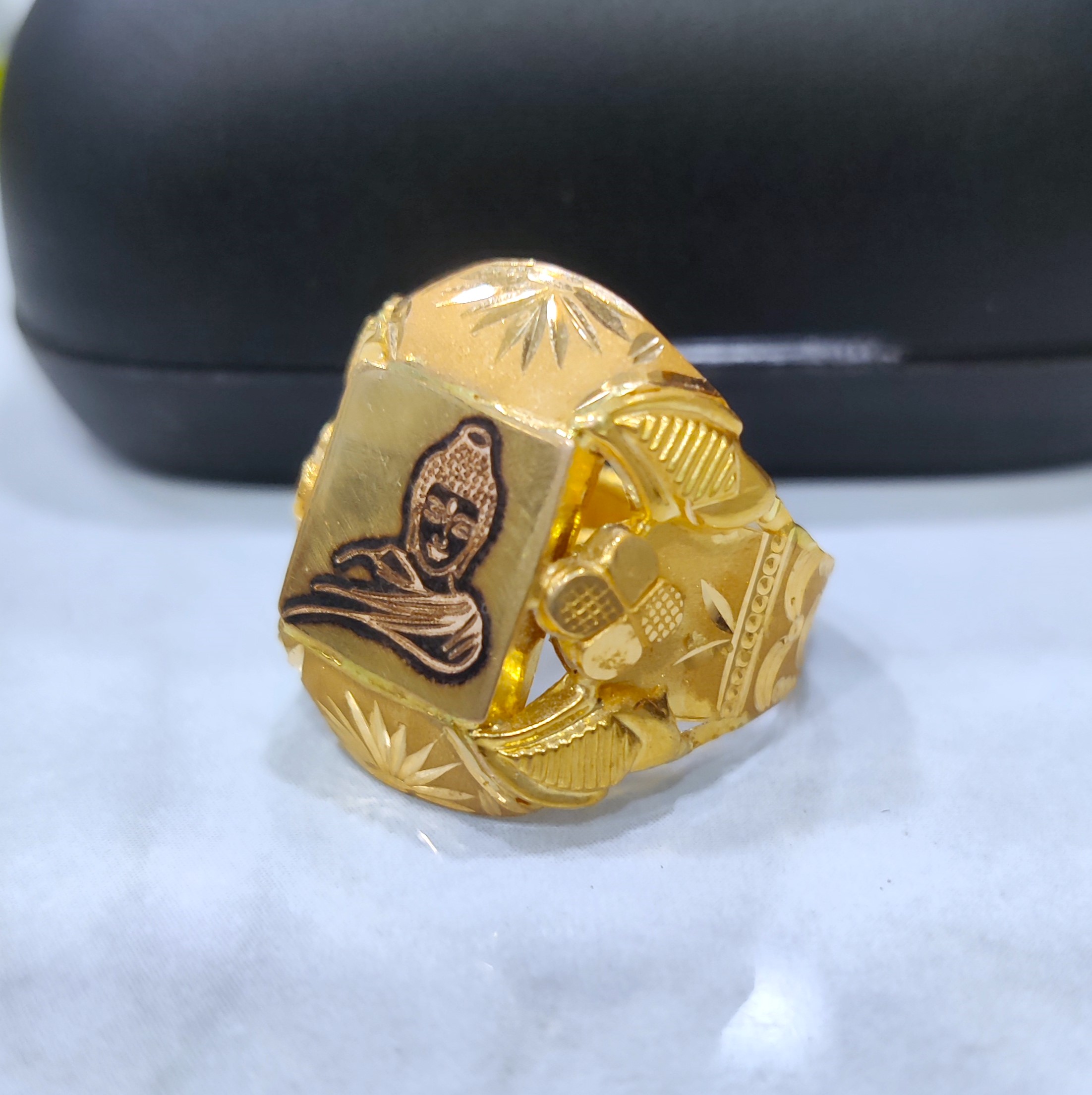 916 Gold Fancy Budhdh Bhagavan Ring-41