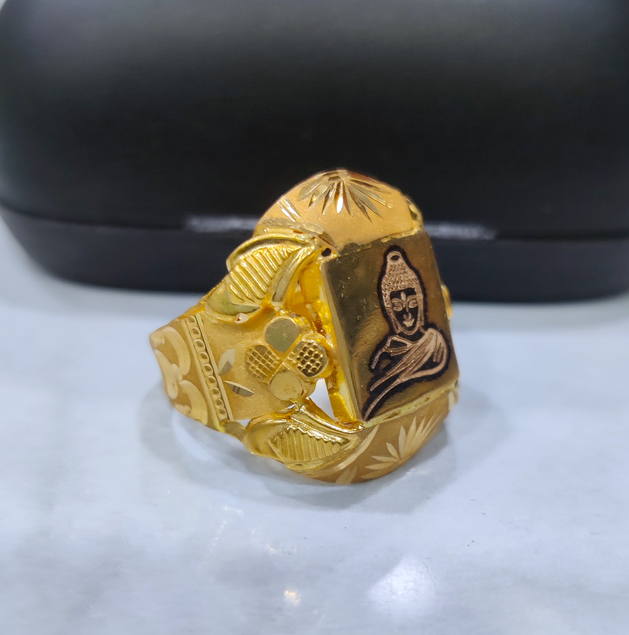 916 Gold Fancy Budhdh Bhagavan Ring-41