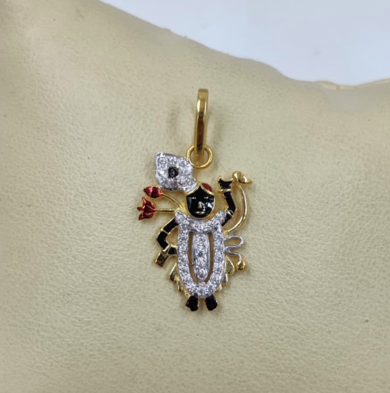 916 Gold Fancy Shreenathji Pendant