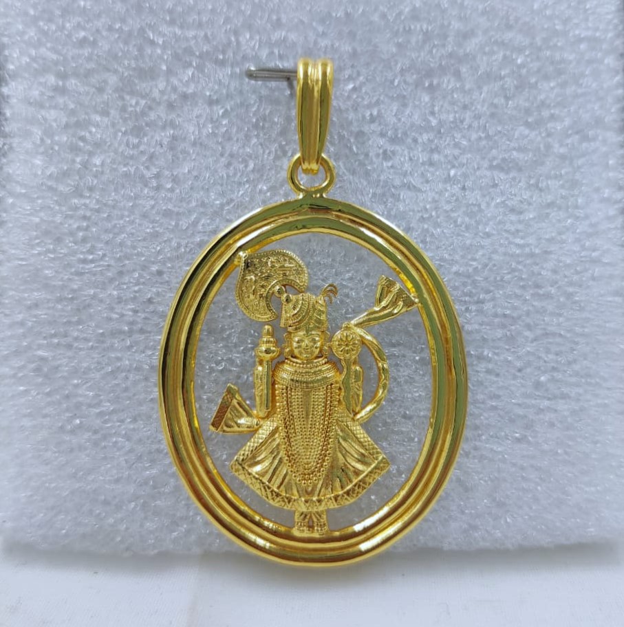 916 Gold Fancy Shreenathji Pendant