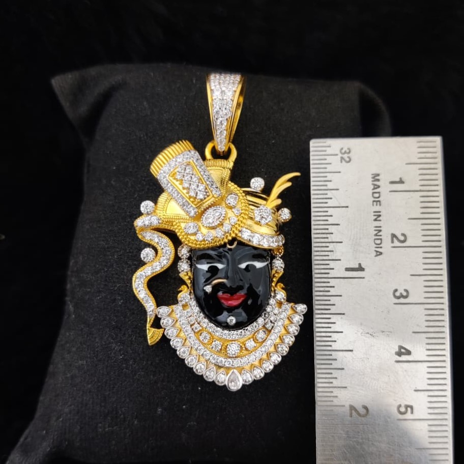 916 Gold Fancy Shreenathji Pendant