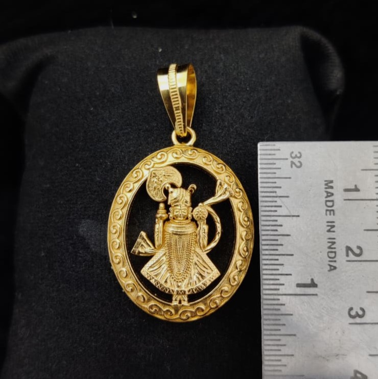 916 Gold Fancy Shreenathji Pendant