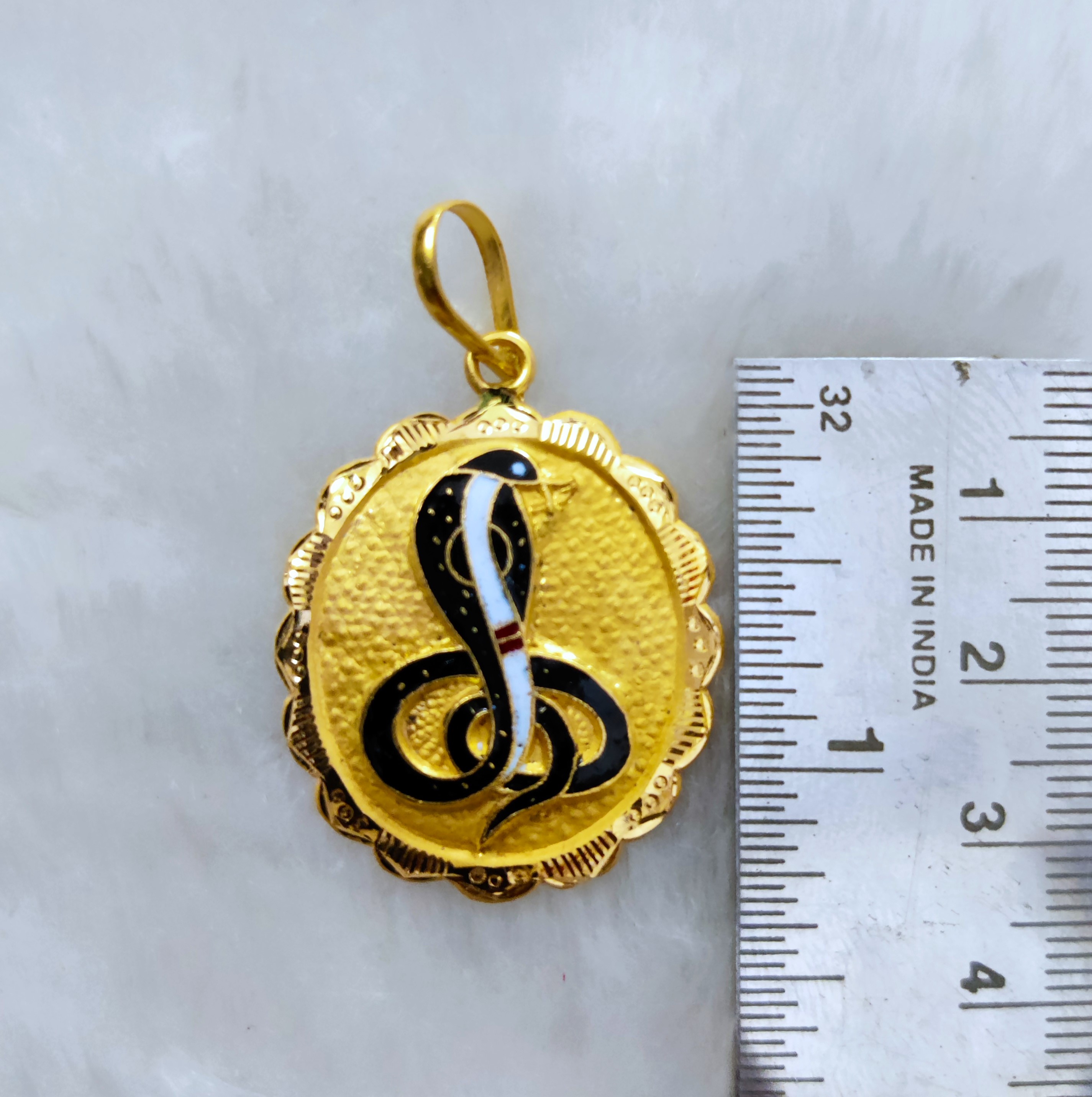 916 Gold Minakari Goga Maharaj Pendant