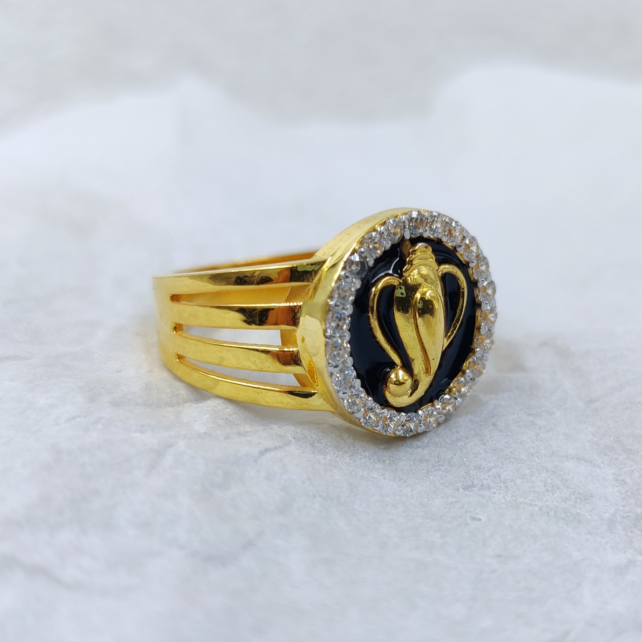 916 Gold Fancy Ganapati Ring