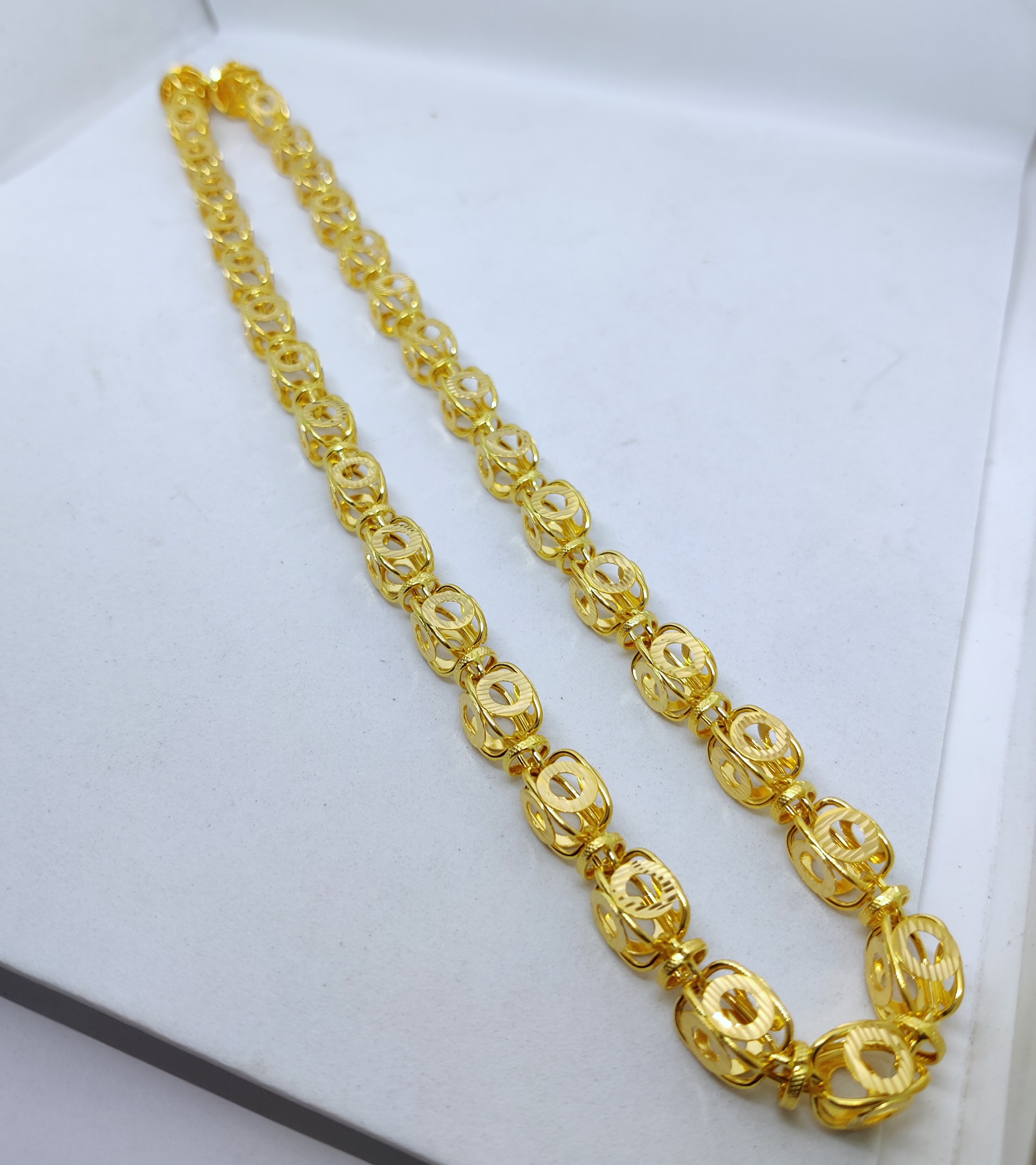916 Gold Fancy Hollow Chain
