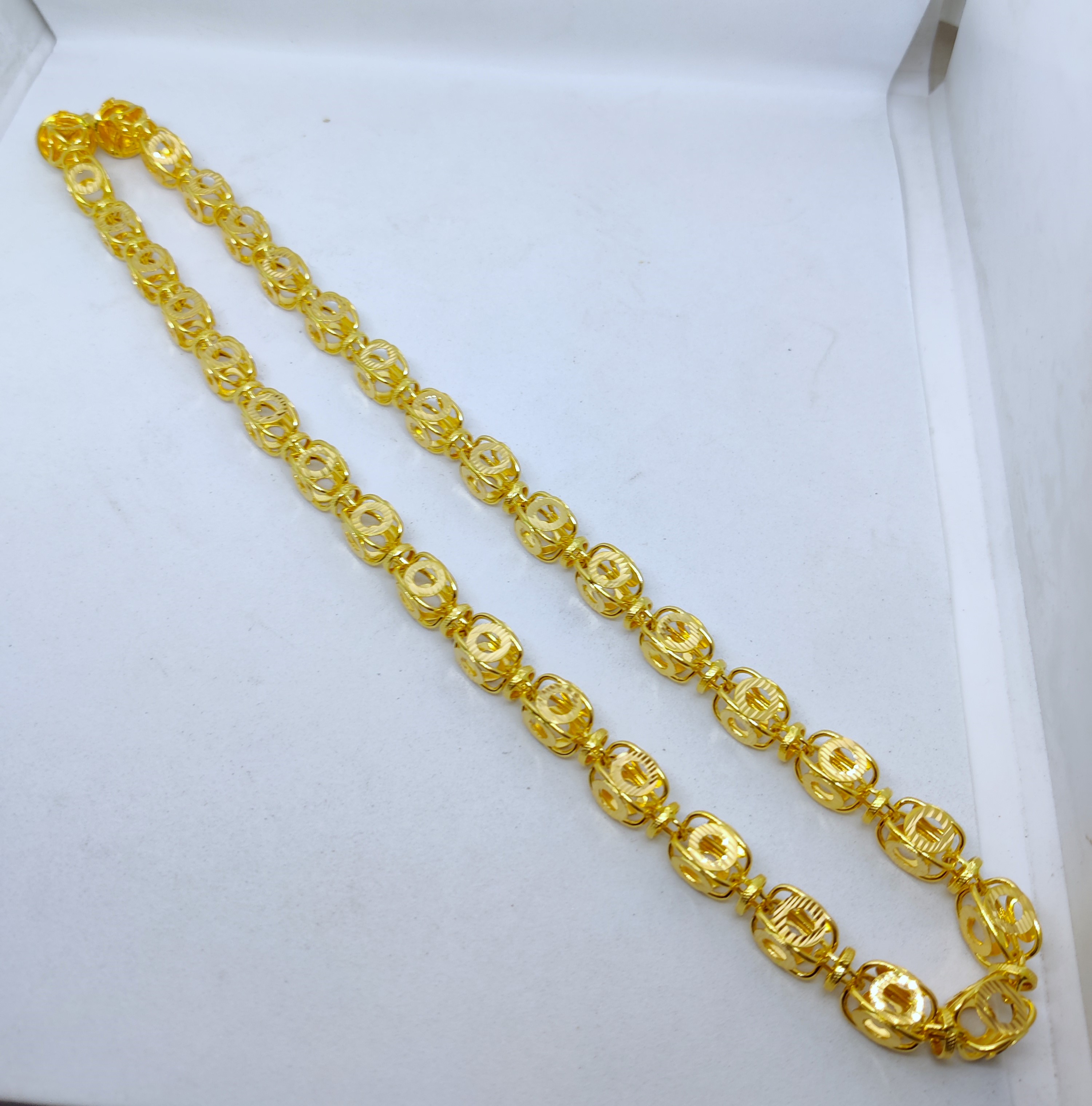916 Gold Fancy Hollow Chain