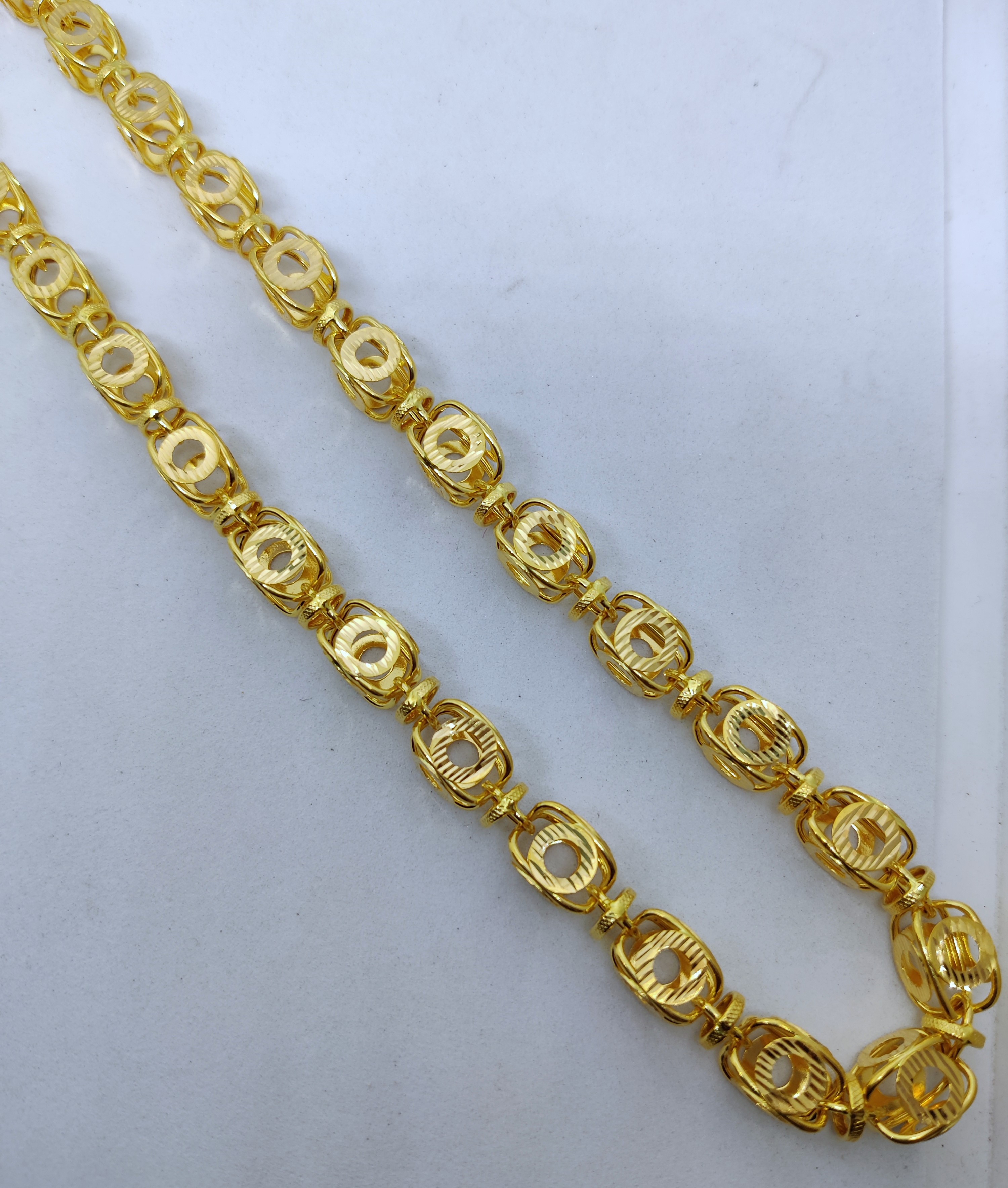 916 Gold Fancy Hollow Chain