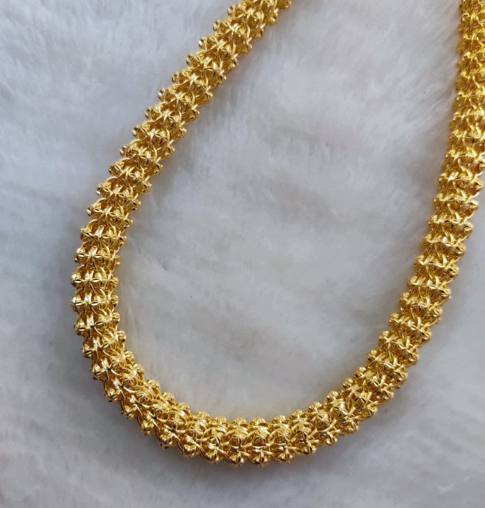 916 Gold Bahubali Hollow Chain