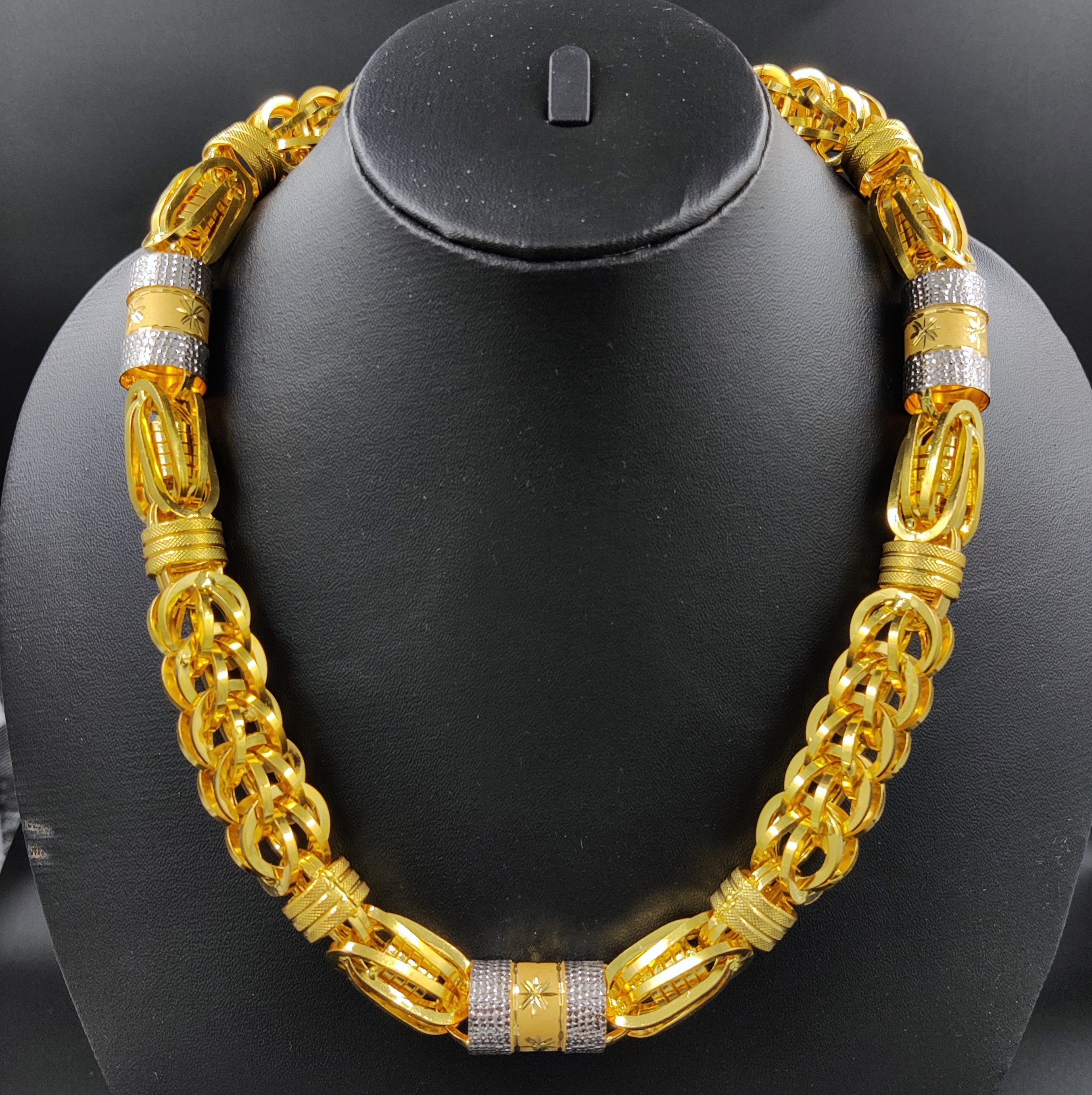 916 Gold Fancy Hollow Chain