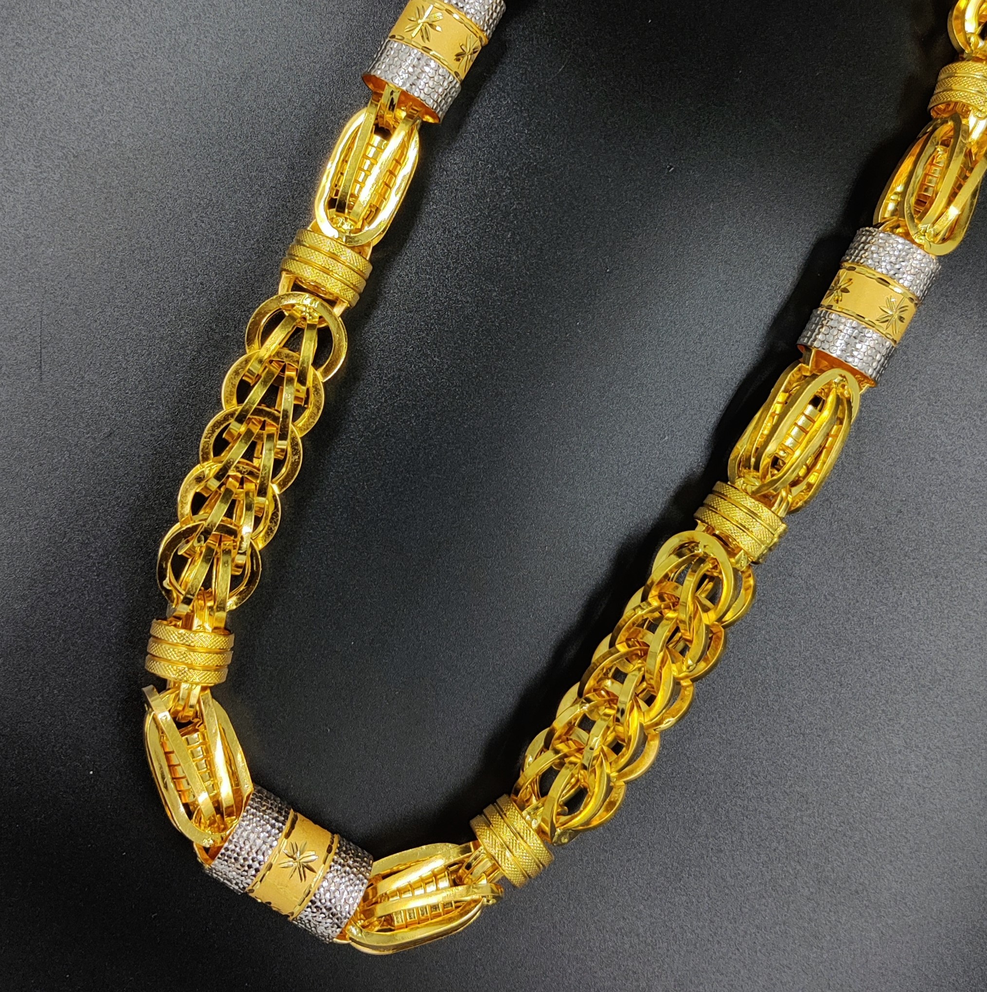 916 Gold Fancy Hollow Chain
