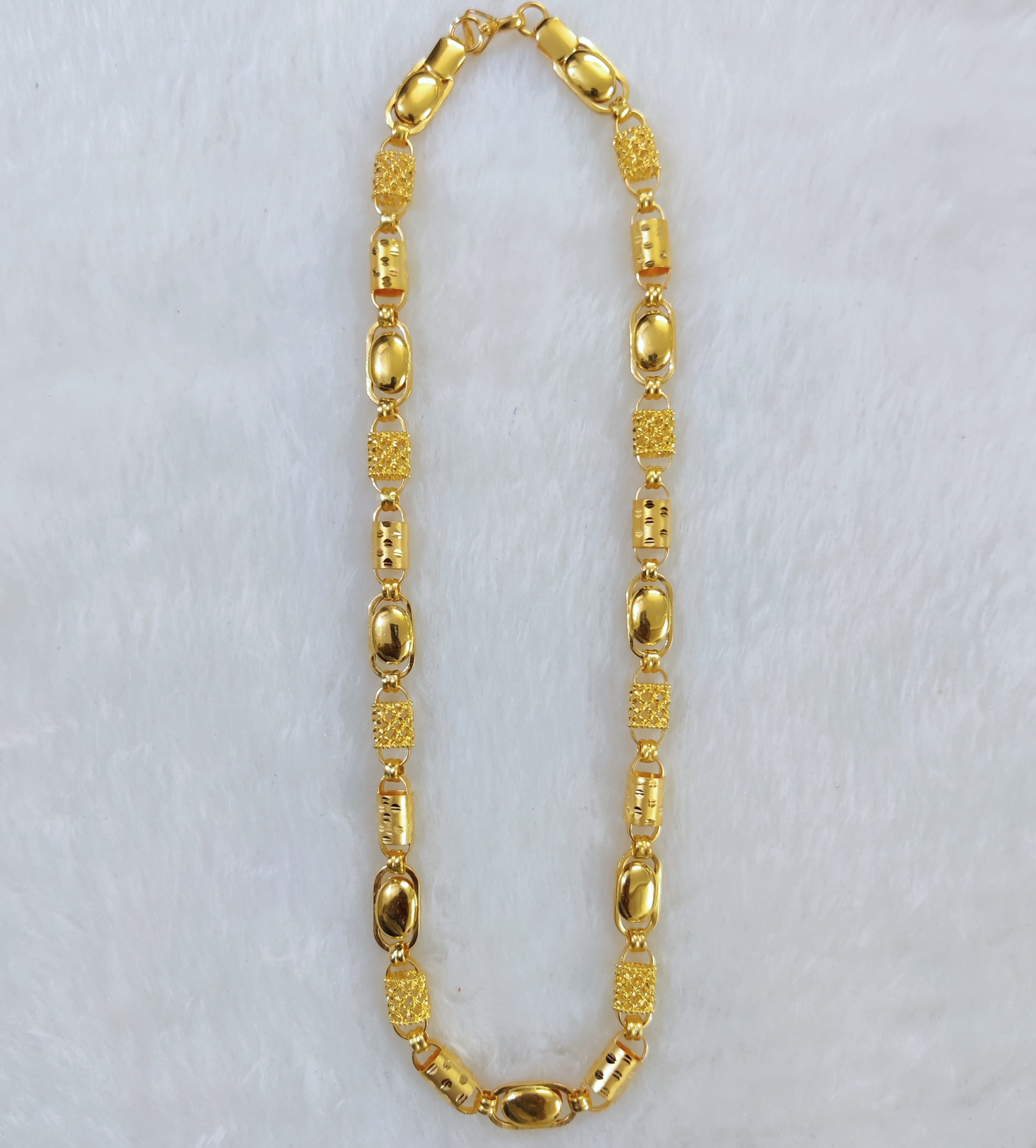 916 Gold Hollow Chain-45