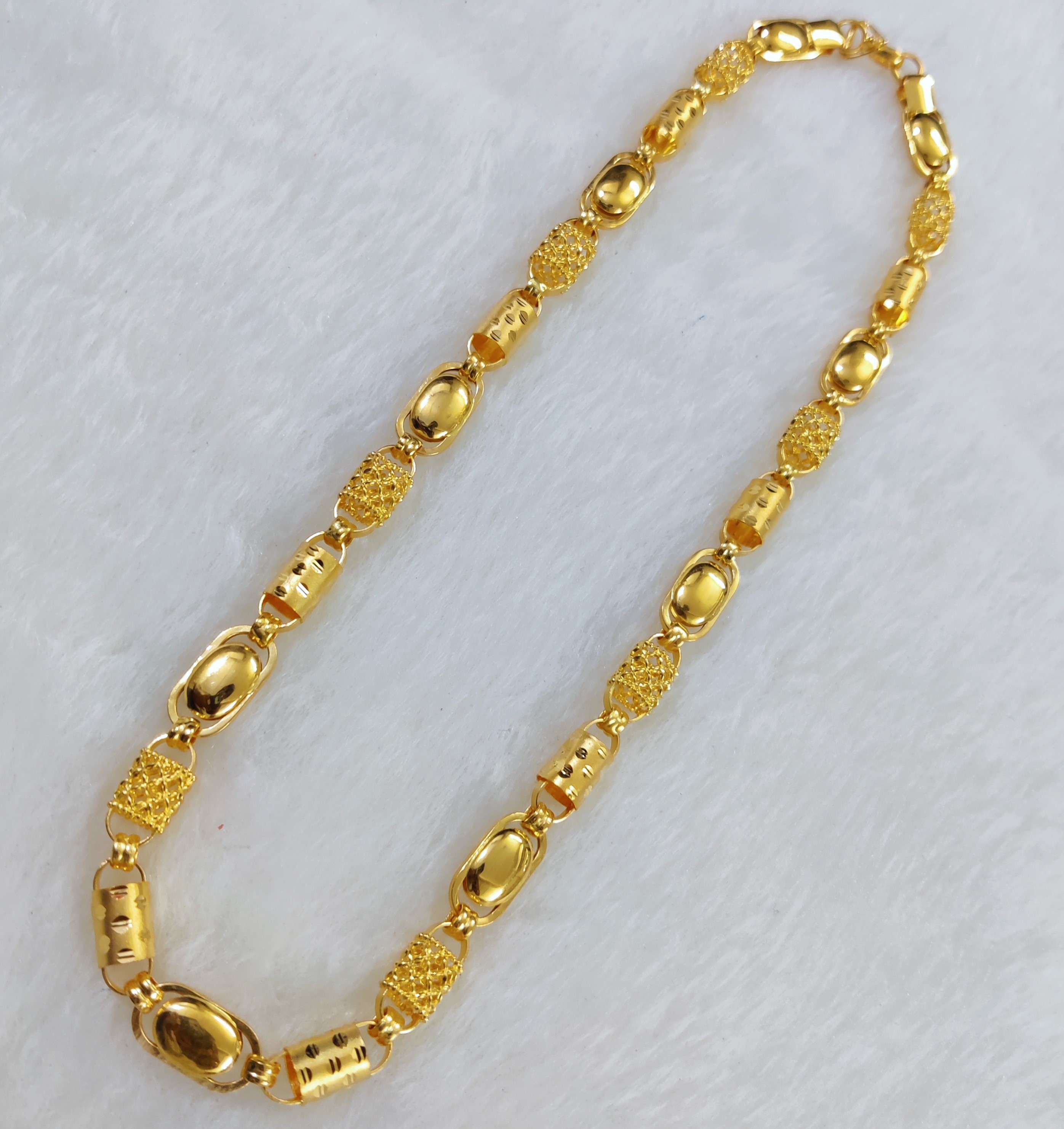 916 Gold Hollow Chain-45