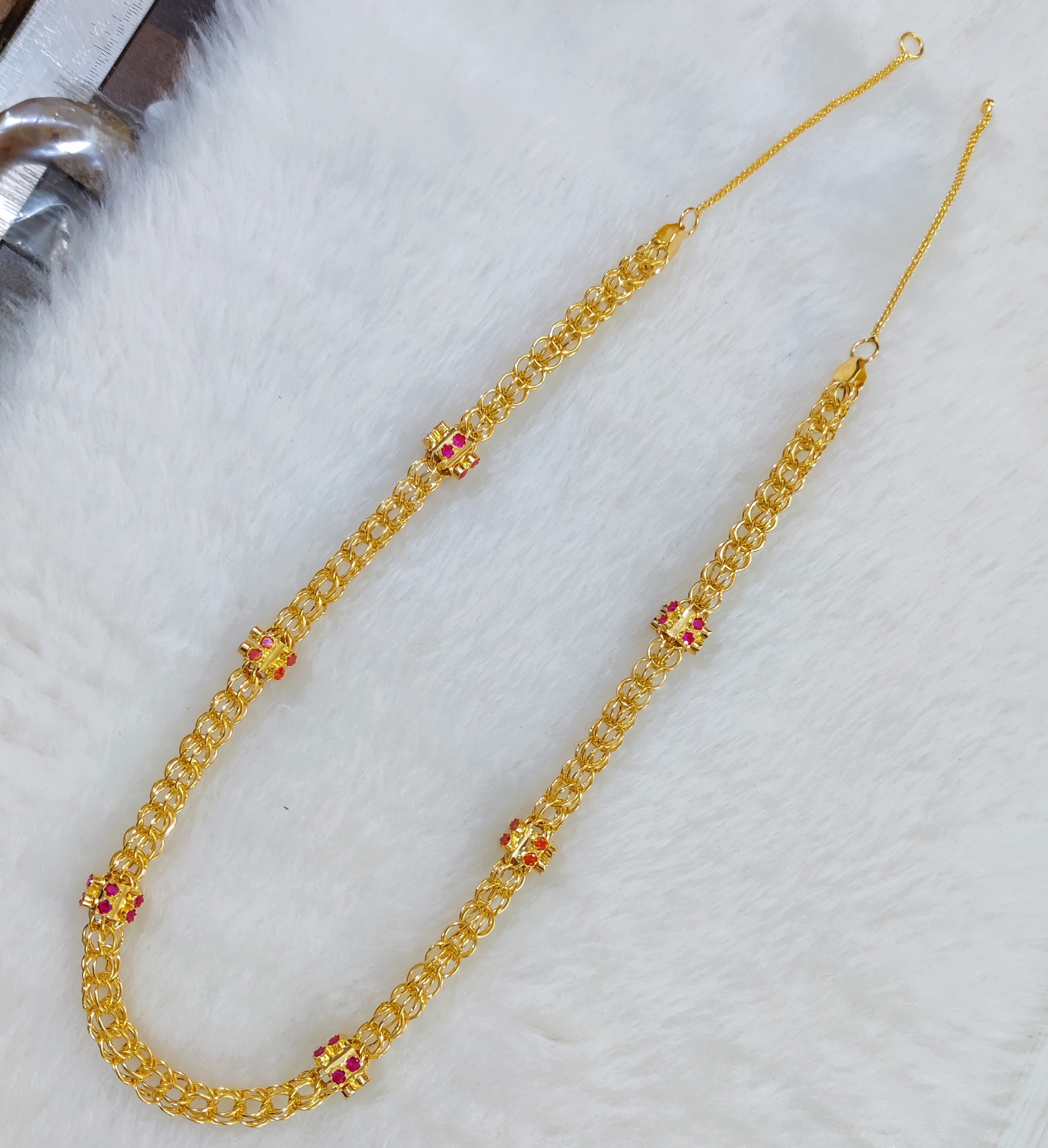 916 Gold Fancy Hollow Chain
