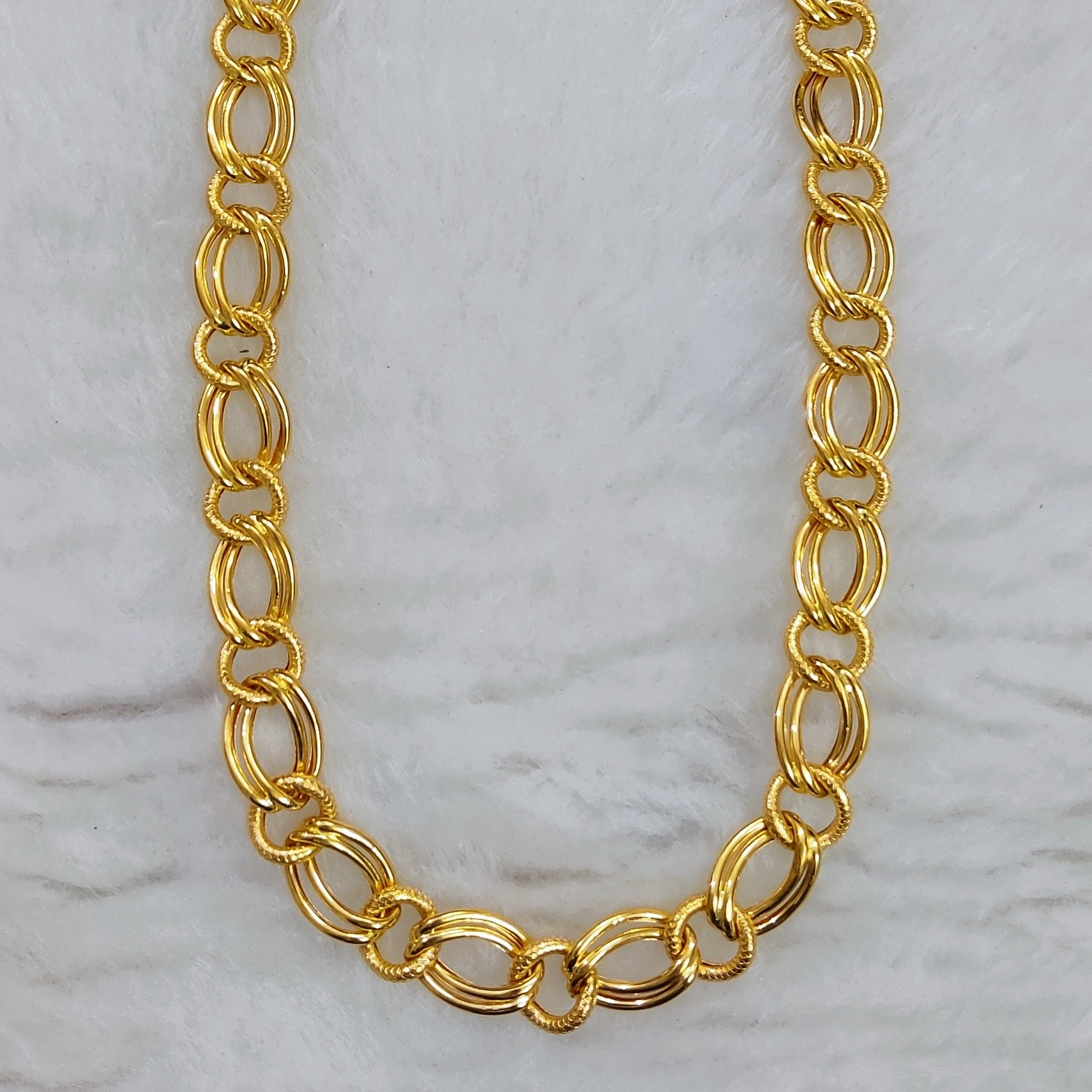 916 Gold Fancy Hollow Chain