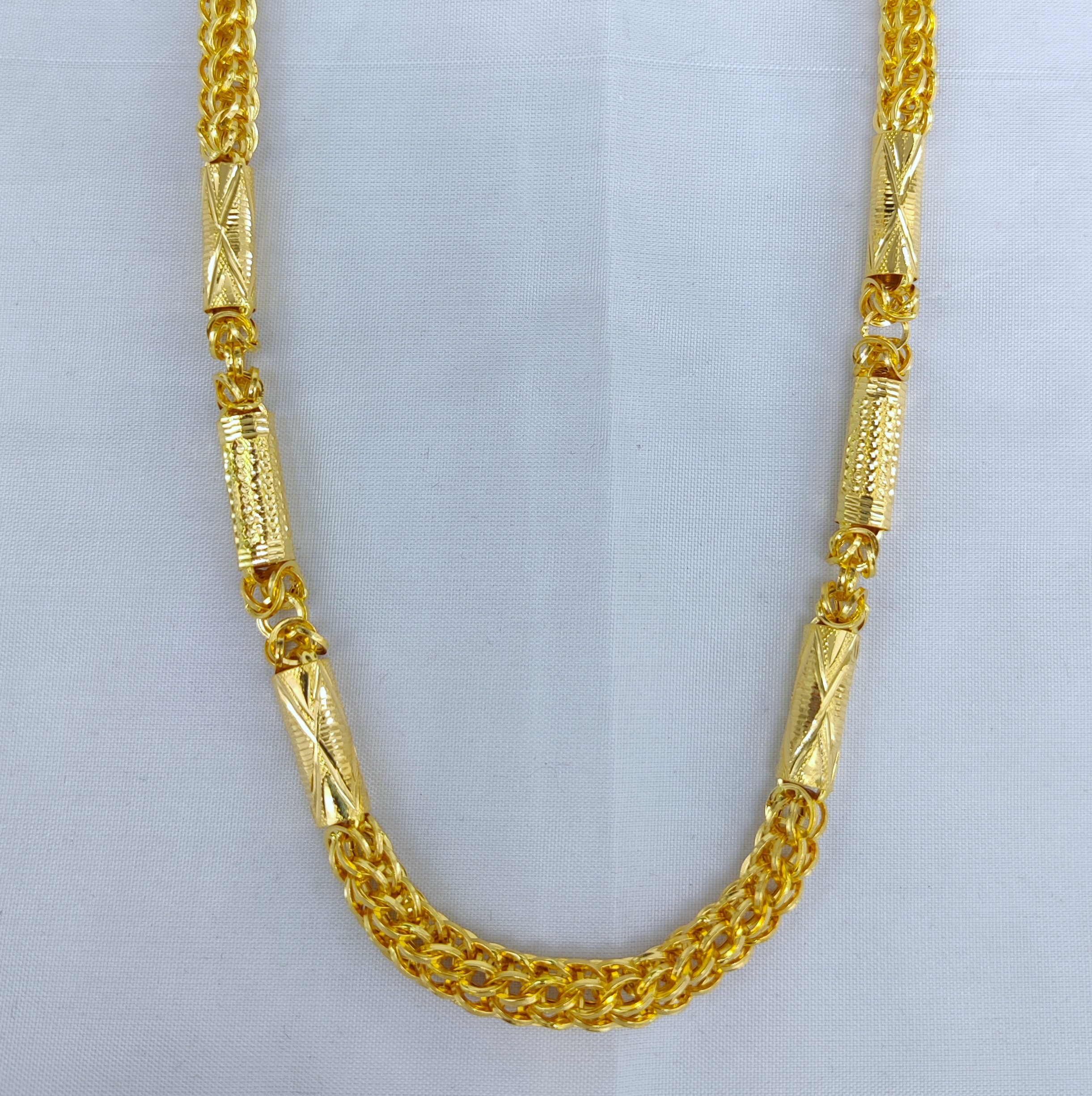 916 Gold Hollow Chain-56