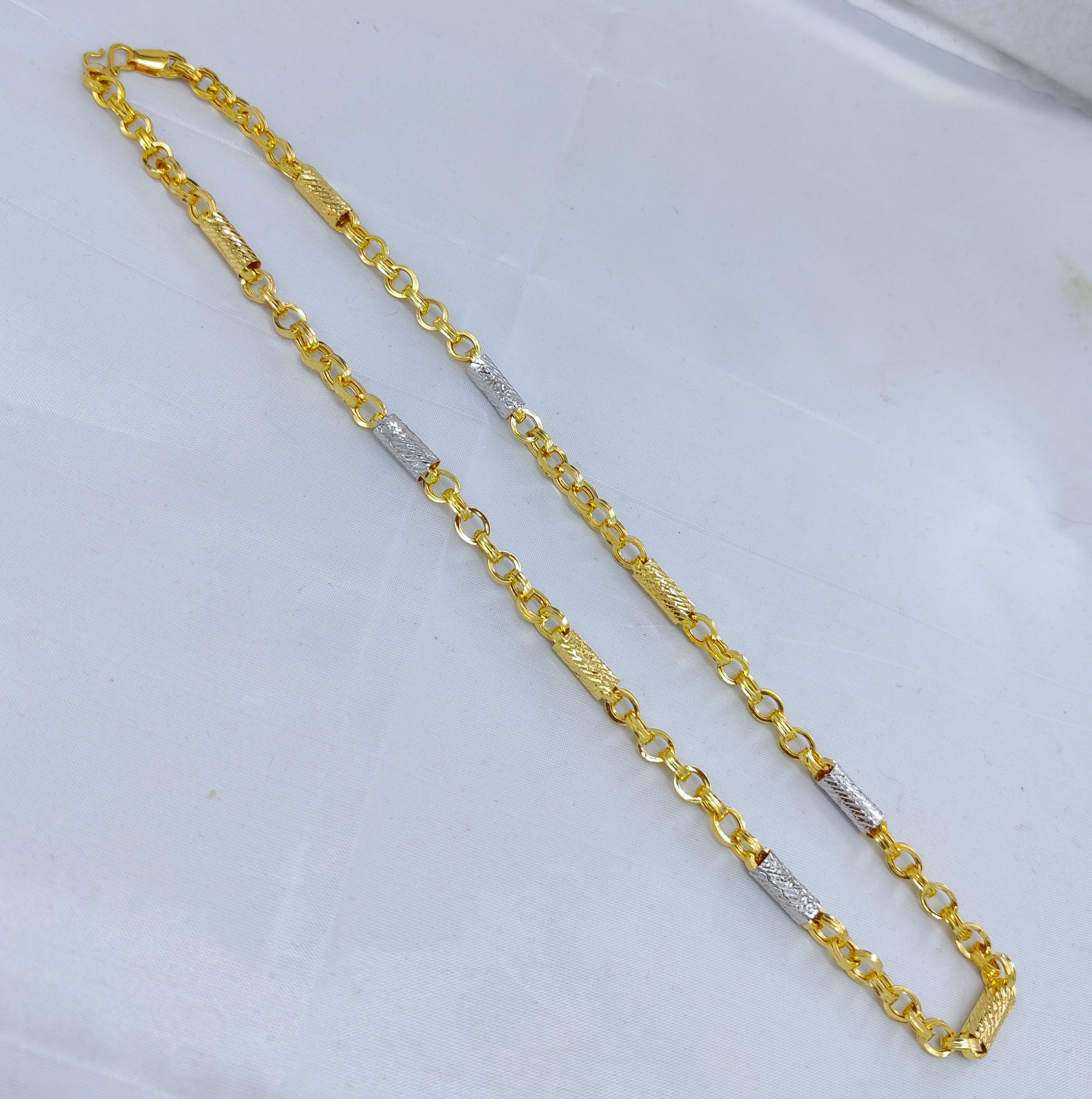 916 Gold Indo Hollow Chain-157