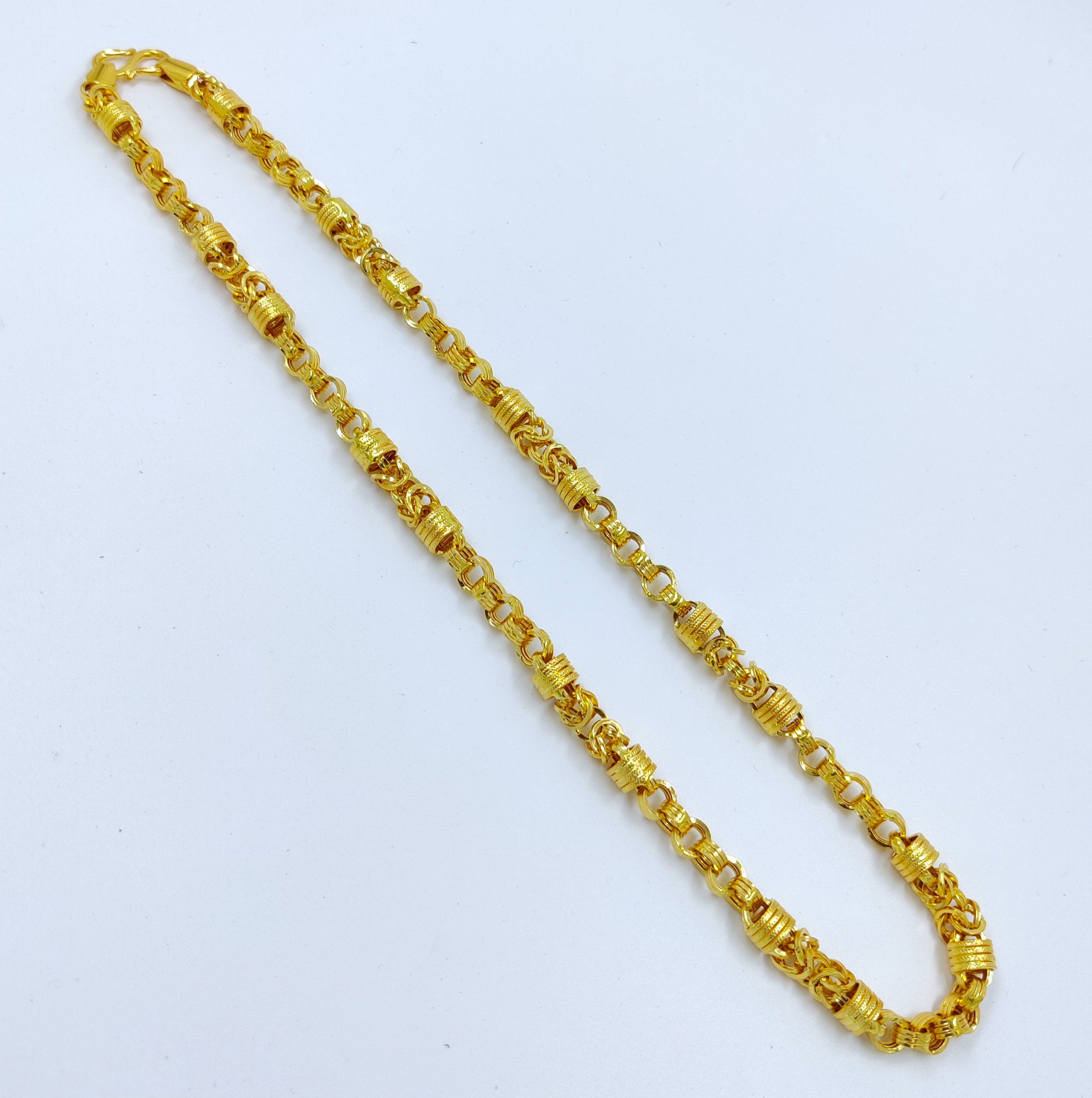 916 Gold Fancy Indo Hollow Chain-59