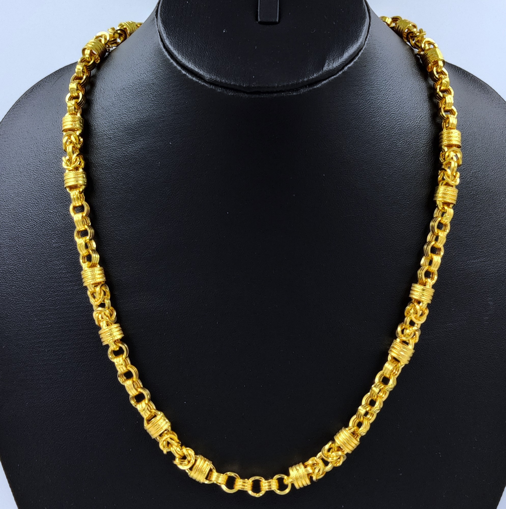 916 Gold Fancy Indo Hollow Chain-59