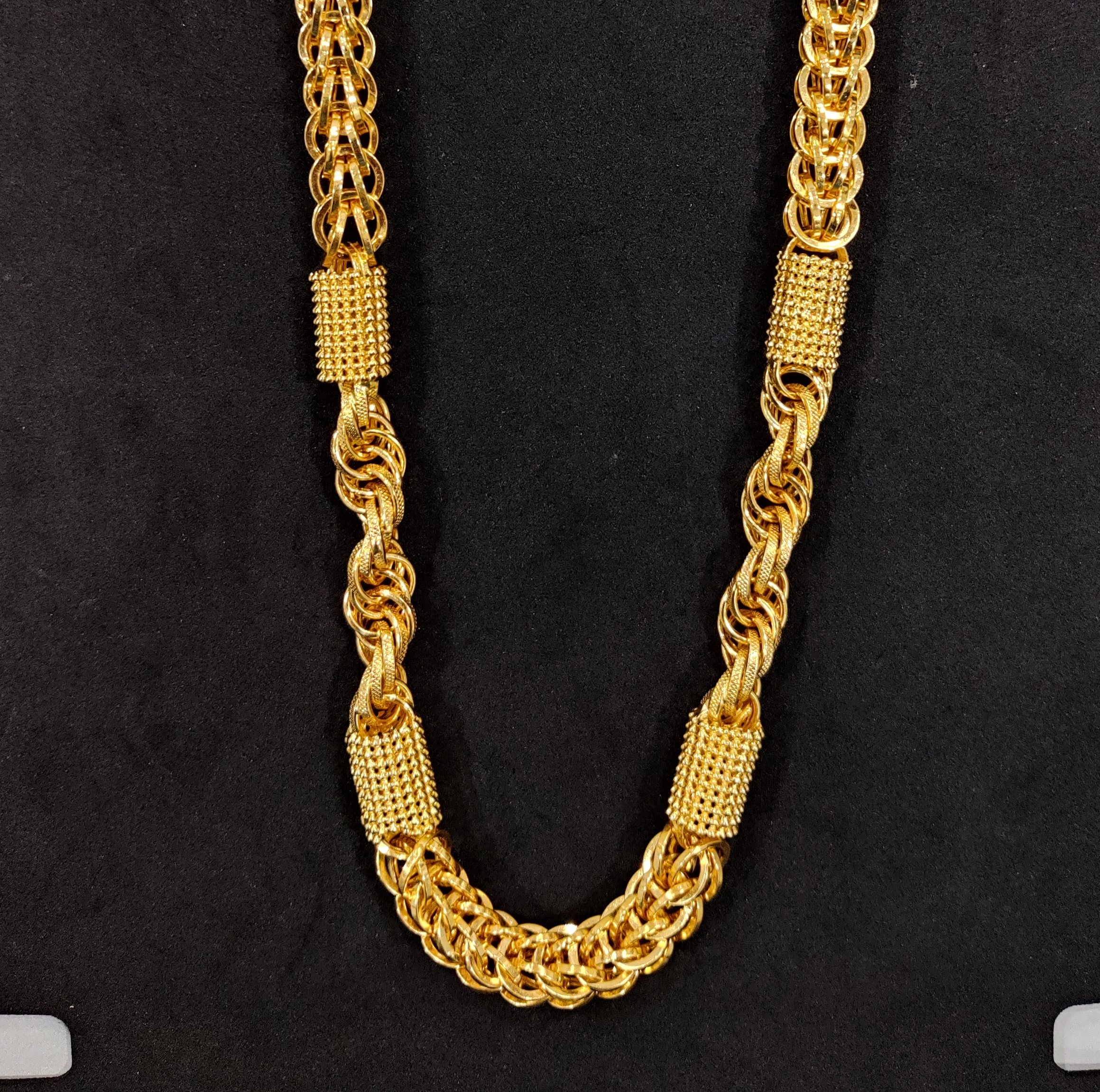 916 Gold Fancy Hollow Chain-64