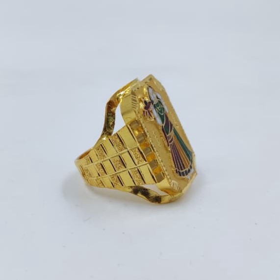 916 Handmade Bhatiyani Maa Minakari Ring