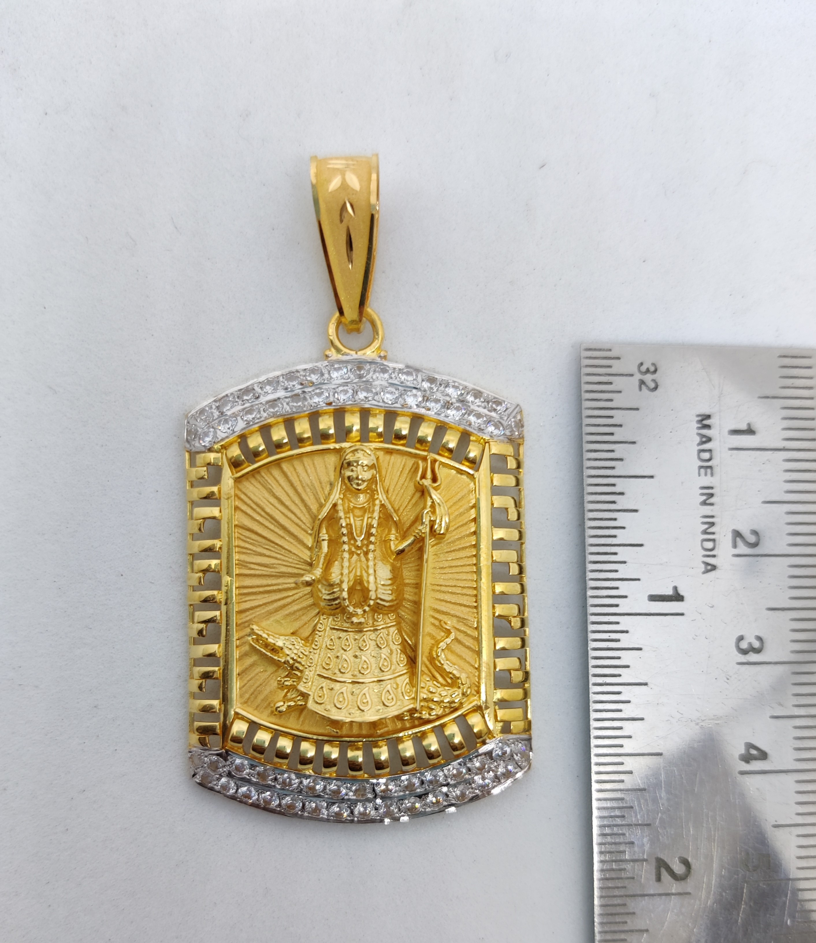 916 Gold Fancy Khodiyar Maa Pendant