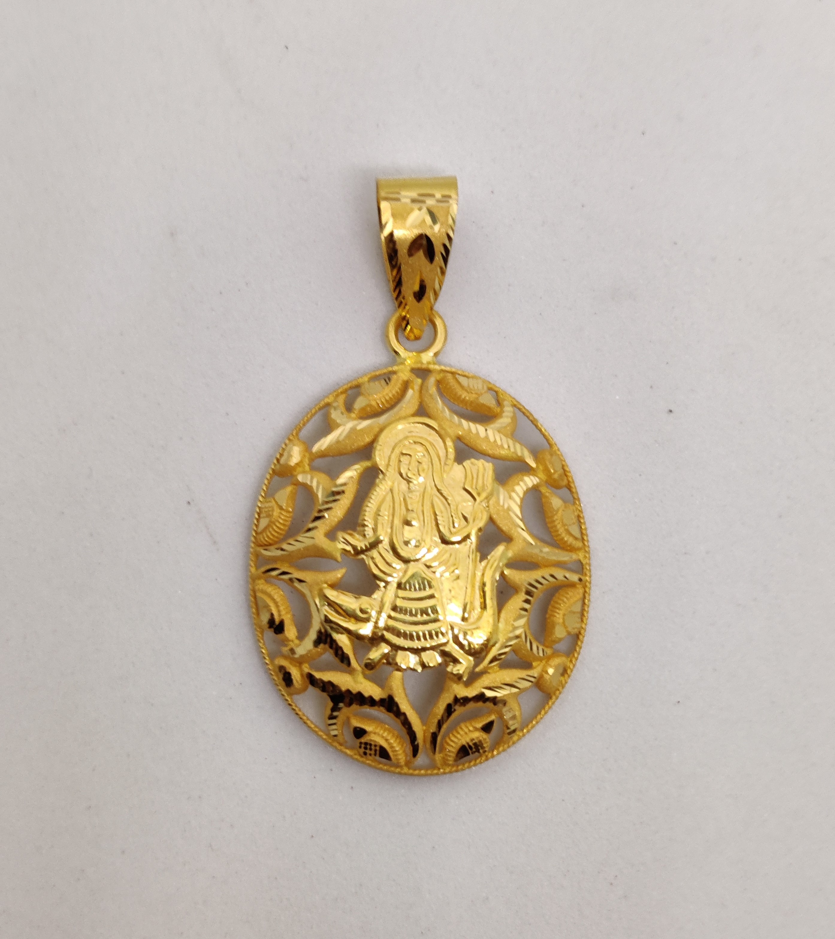 916 Gold Fancy Khodiyar Maa Pendant
