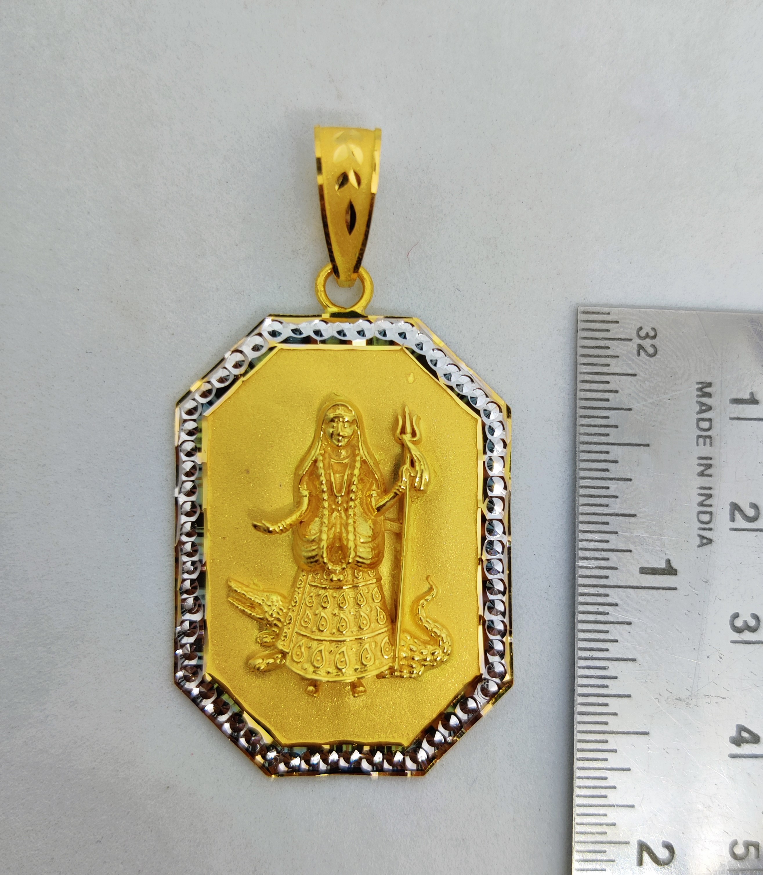 916 Gold Fancy Khodiyar Maa Pendant