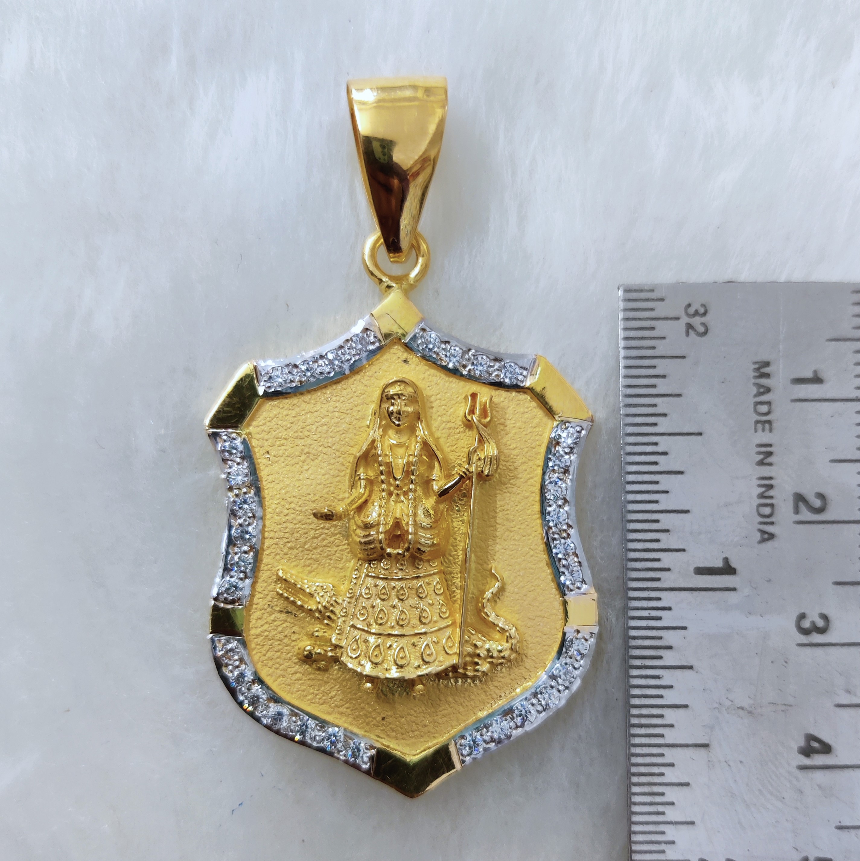 916 Gold Fancy Khodiyar Maa Pendant