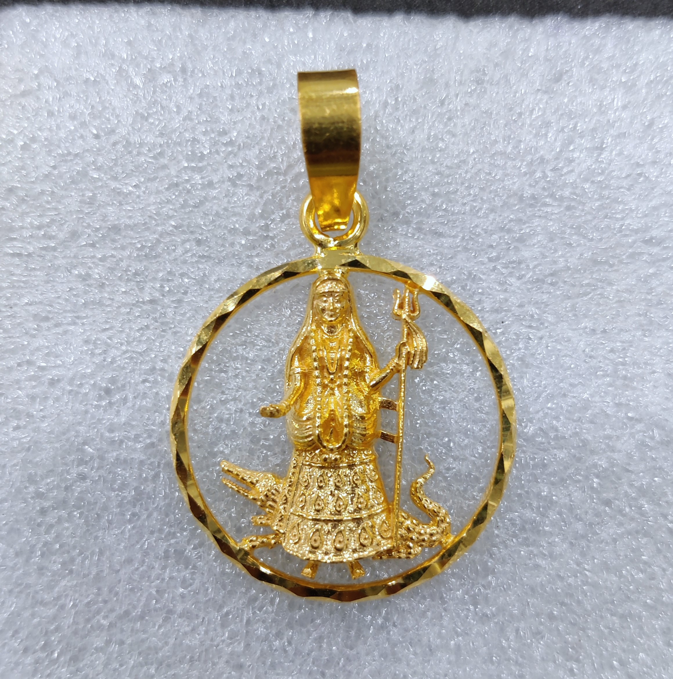 916 Gold Fancy Khodiyar Maa Pendant