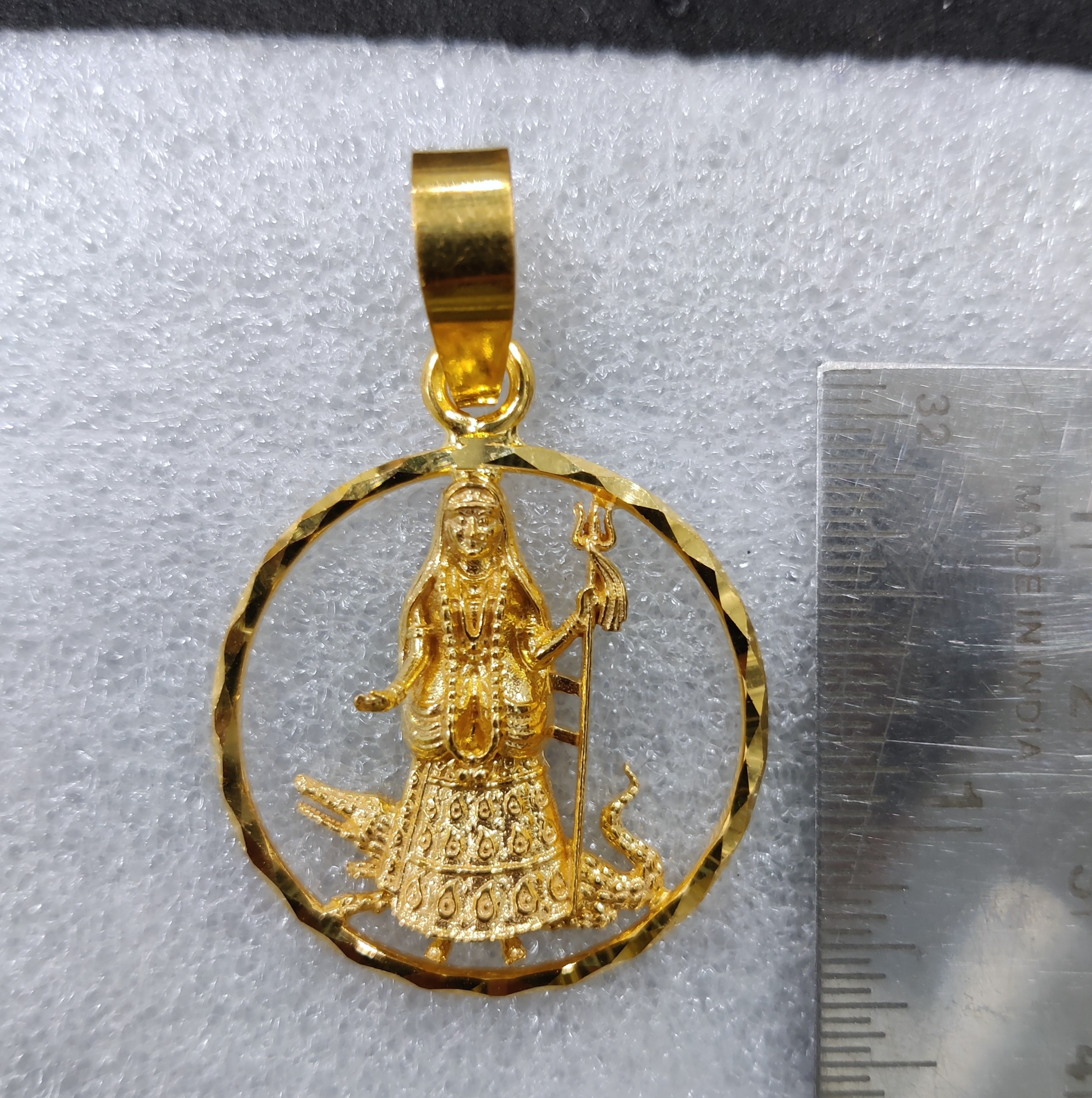 916 Gold Fancy Khodiyar Maa Pendant
