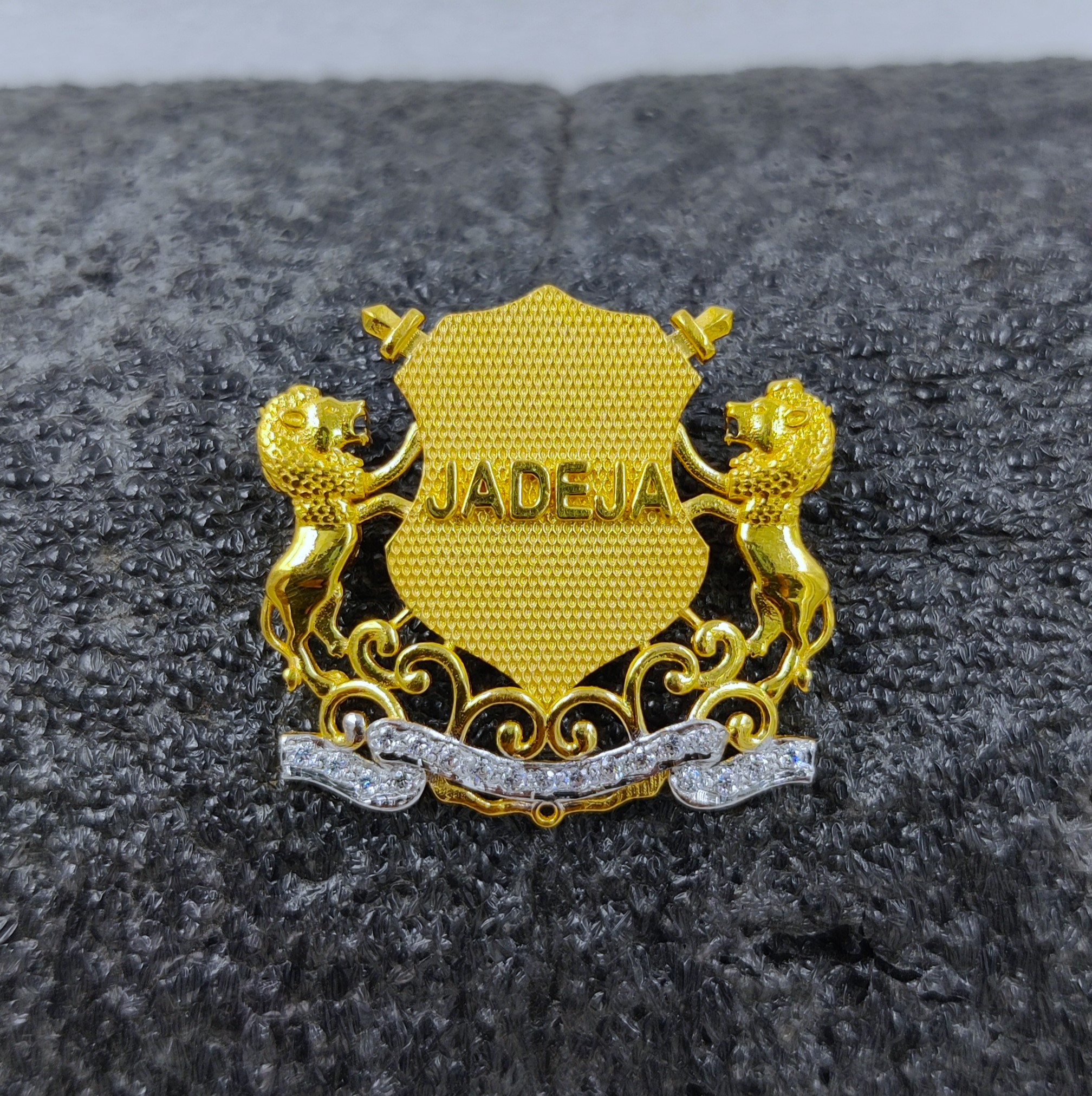 916 Gold Fancy Named Broach-40