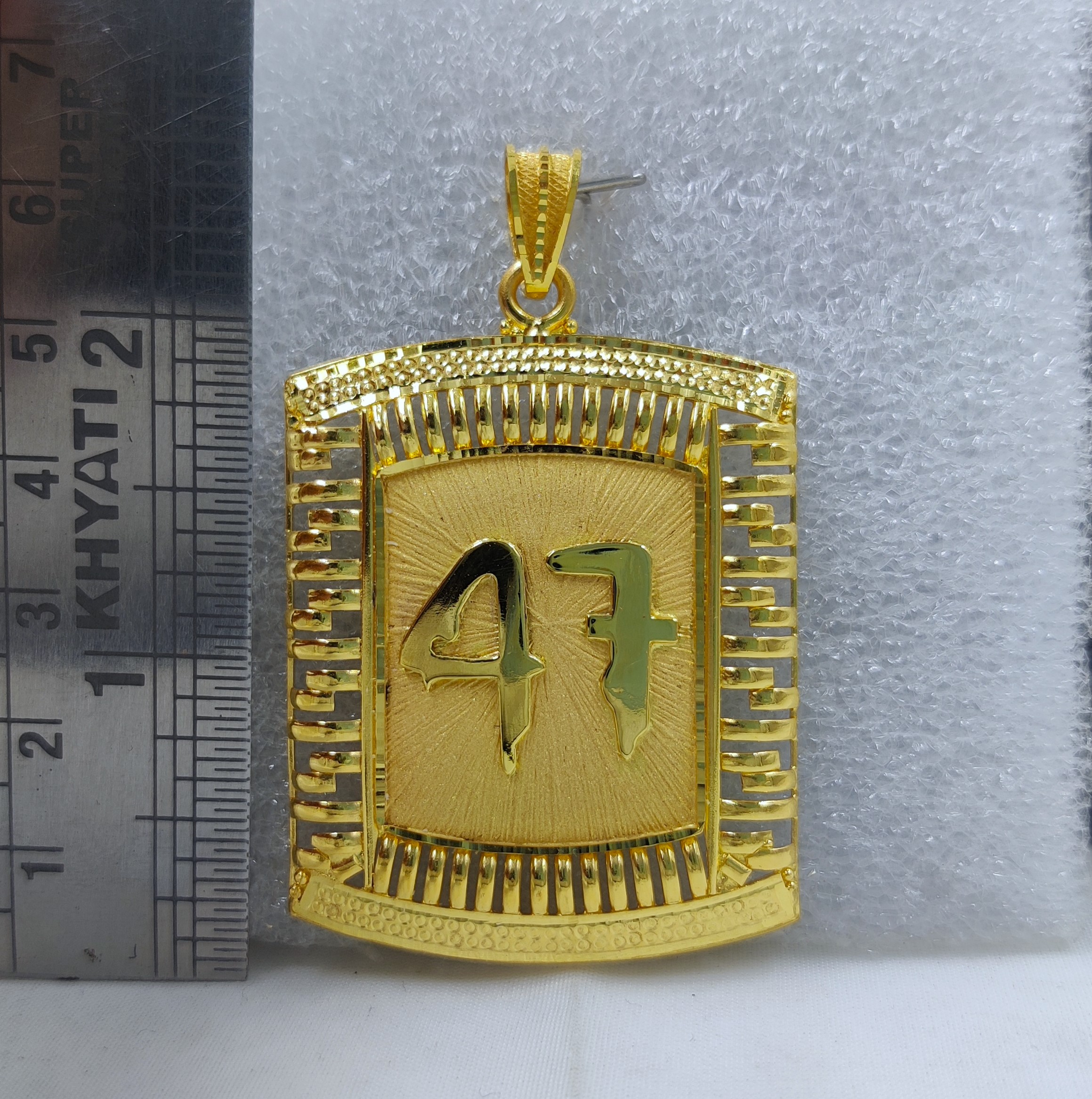 916 Gold Fancy Custom Made Pendant-43