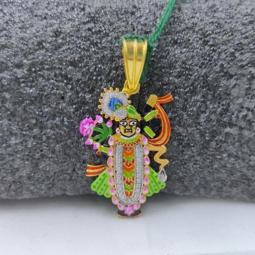 916 Gold Fancy Shreenathji Pendant