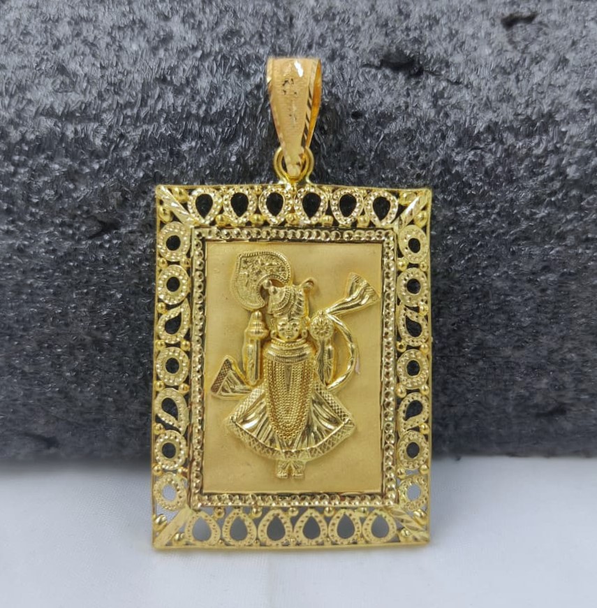 916 Gold Fancy Shreenathji Pendant