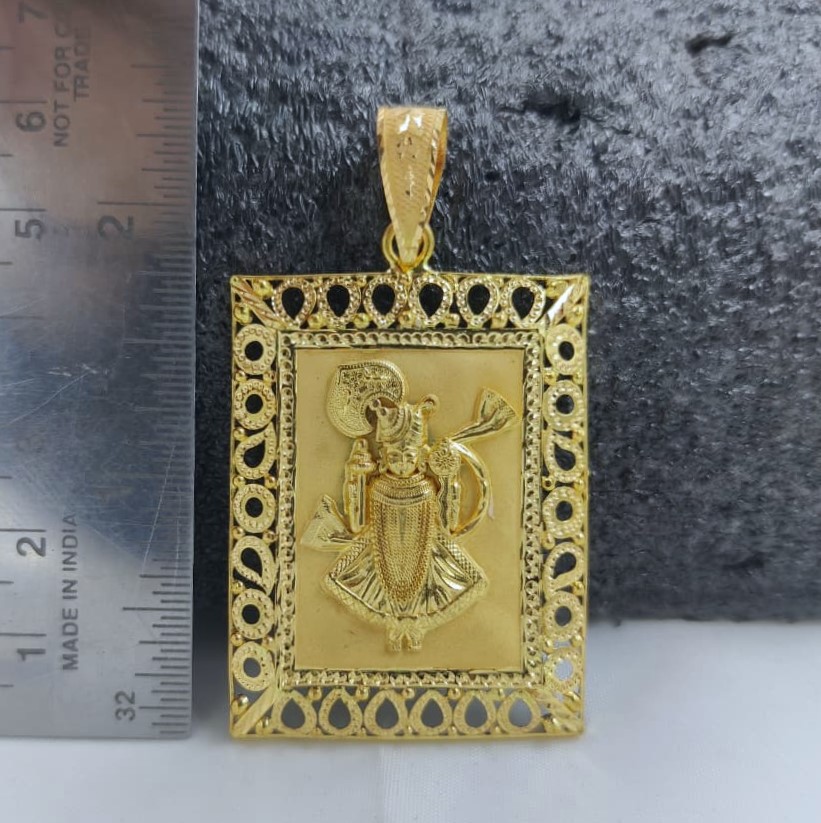 916 Gold Fancy Shreenathji Pendant