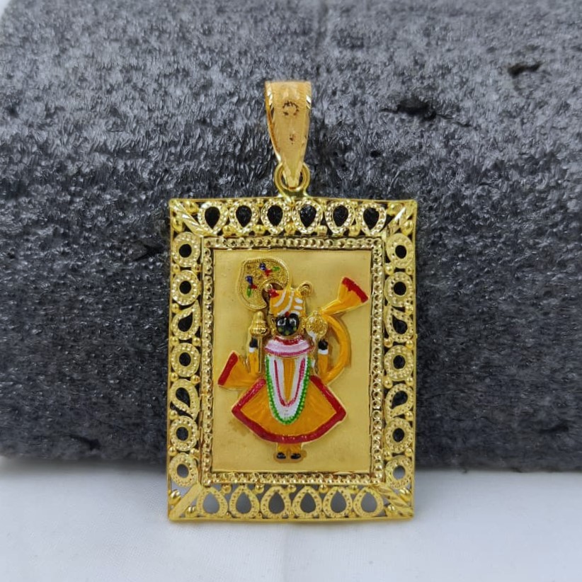 916 Gold Fancy Shreenathji Pendant