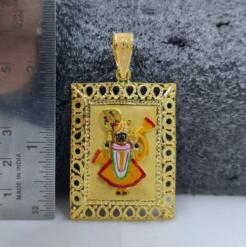 916 Gold Fancy Shreenathji Pendant