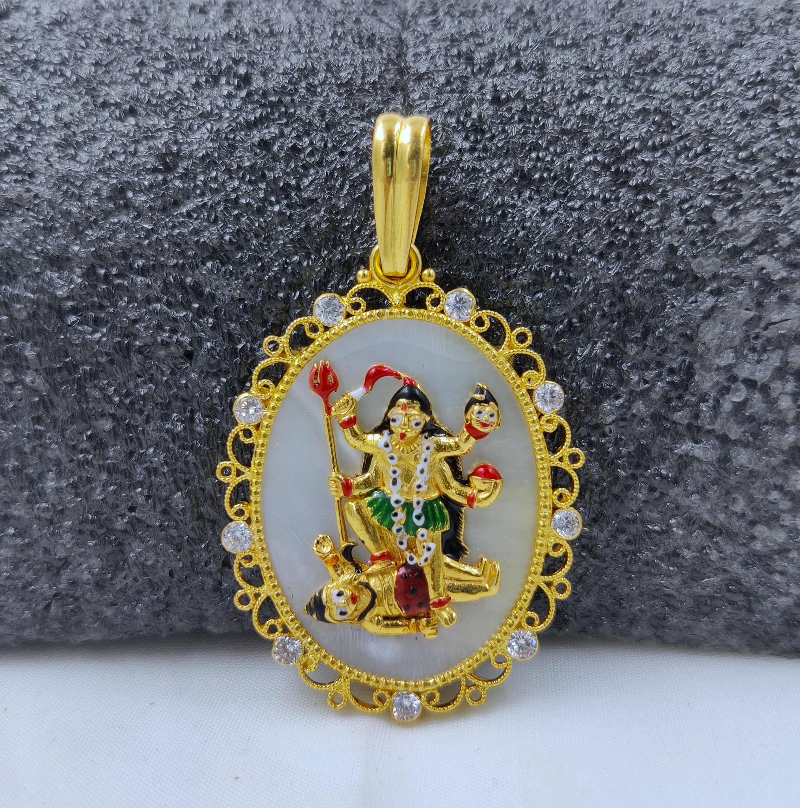 916 Gold Fancy Mahakali Maa Pendant-29