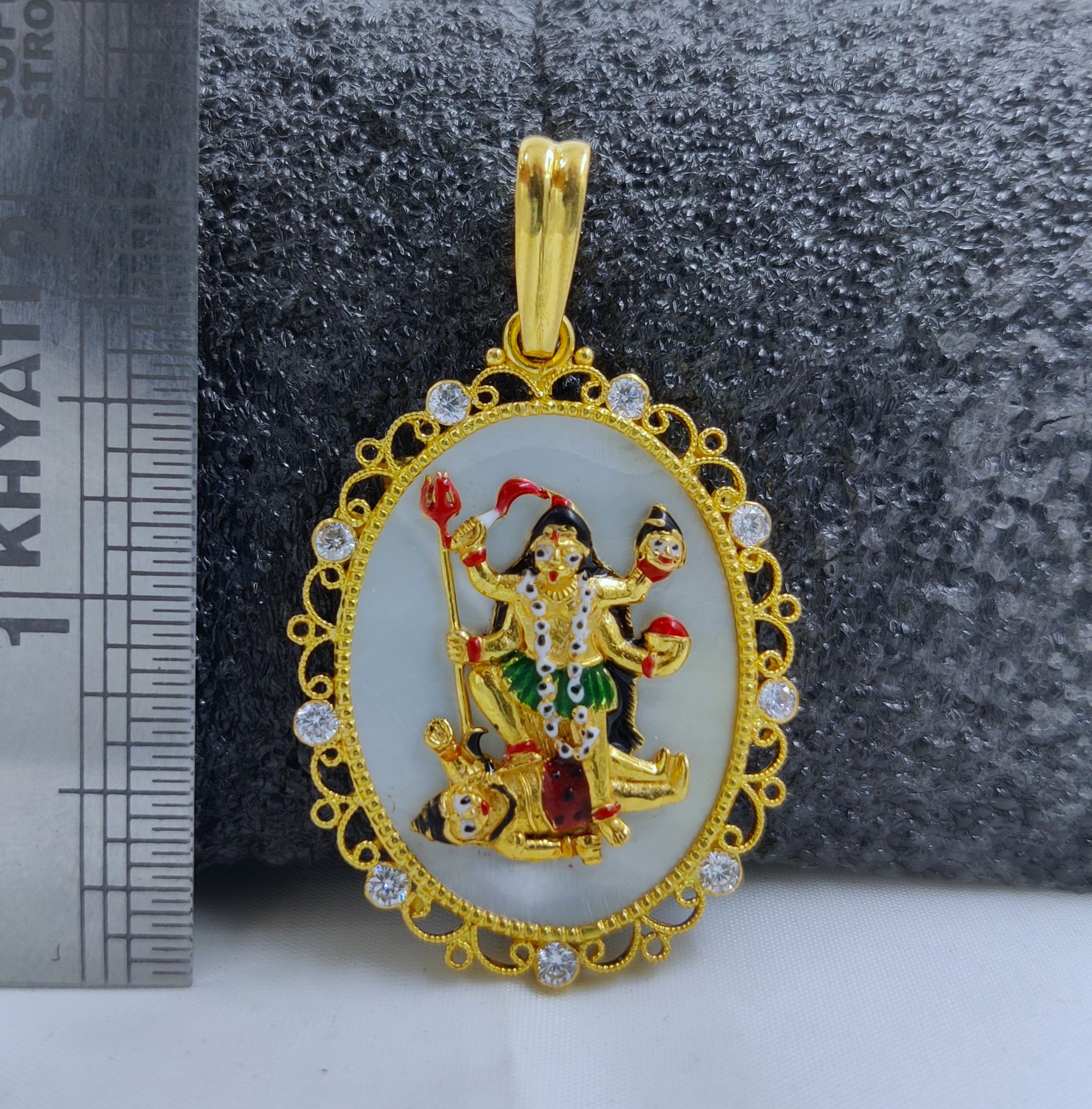 916 Gold Fancy Mahakali Maa Pendant-29