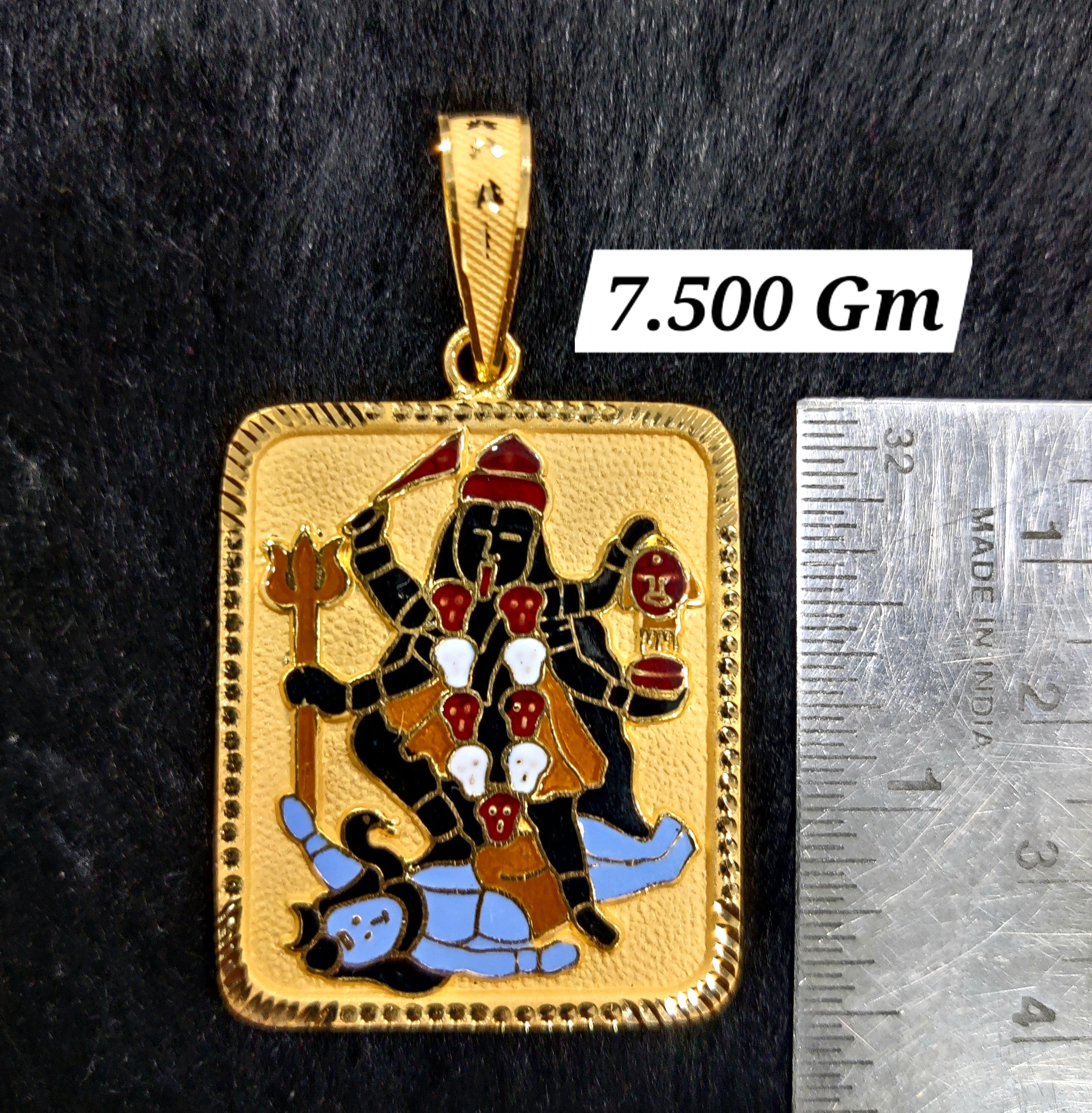 916 Gold Mahakali Maa Minakari Pendant-18