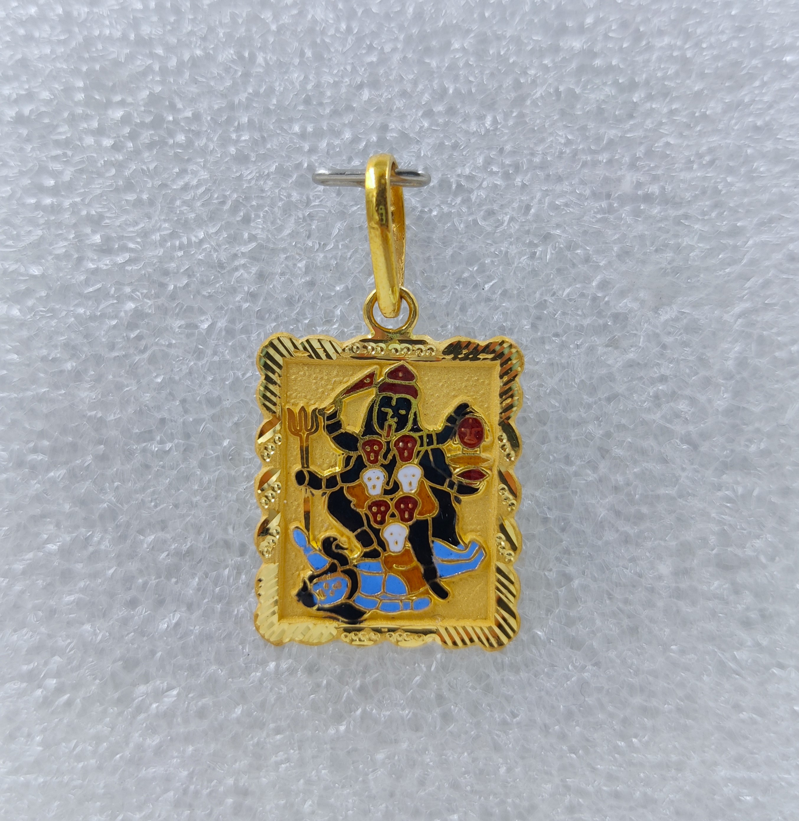 916 Gold Mahakali Maa Minakari Pendant-27