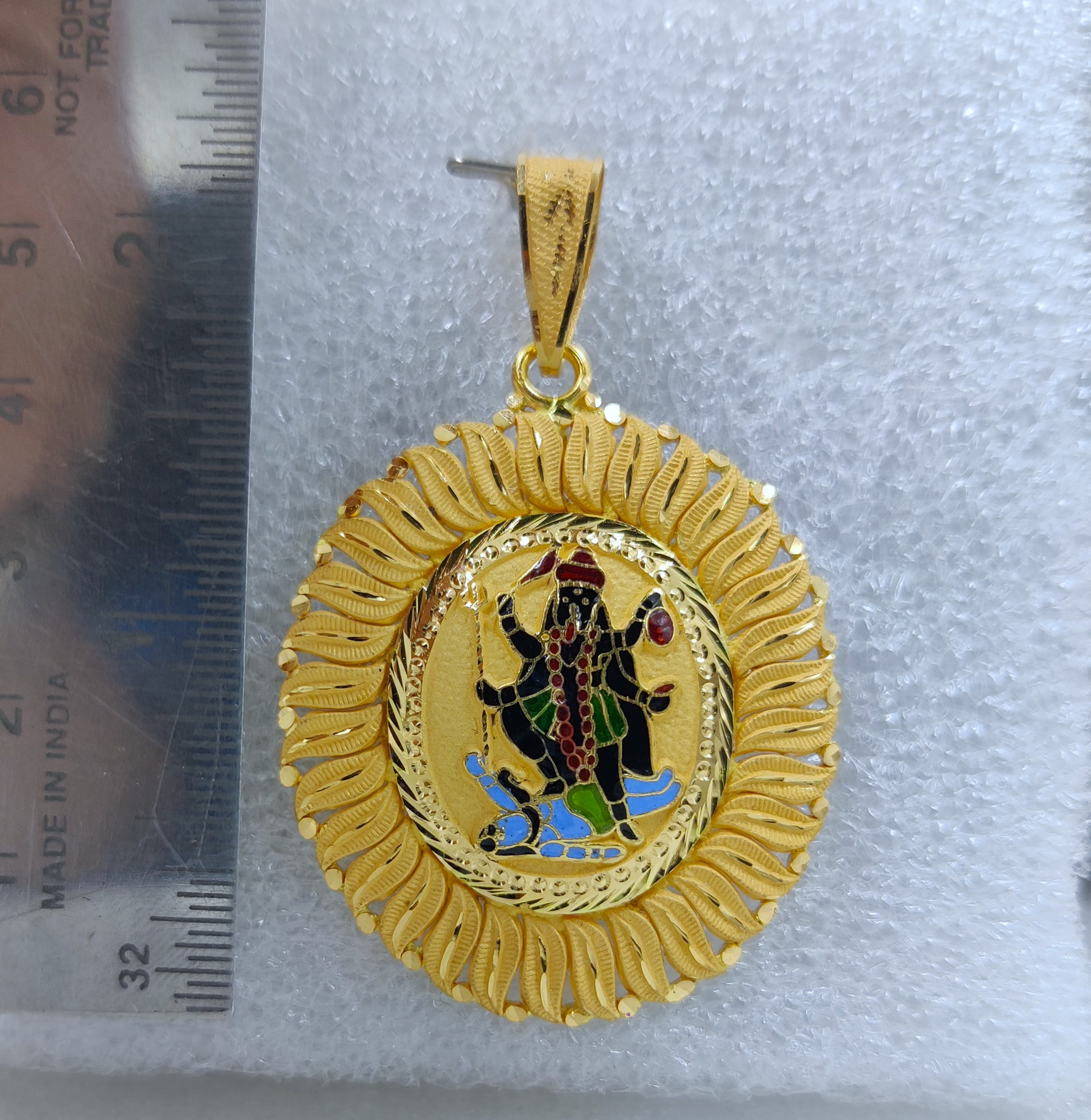 916 Gold Mahakali Maa Minakari Pendant-30