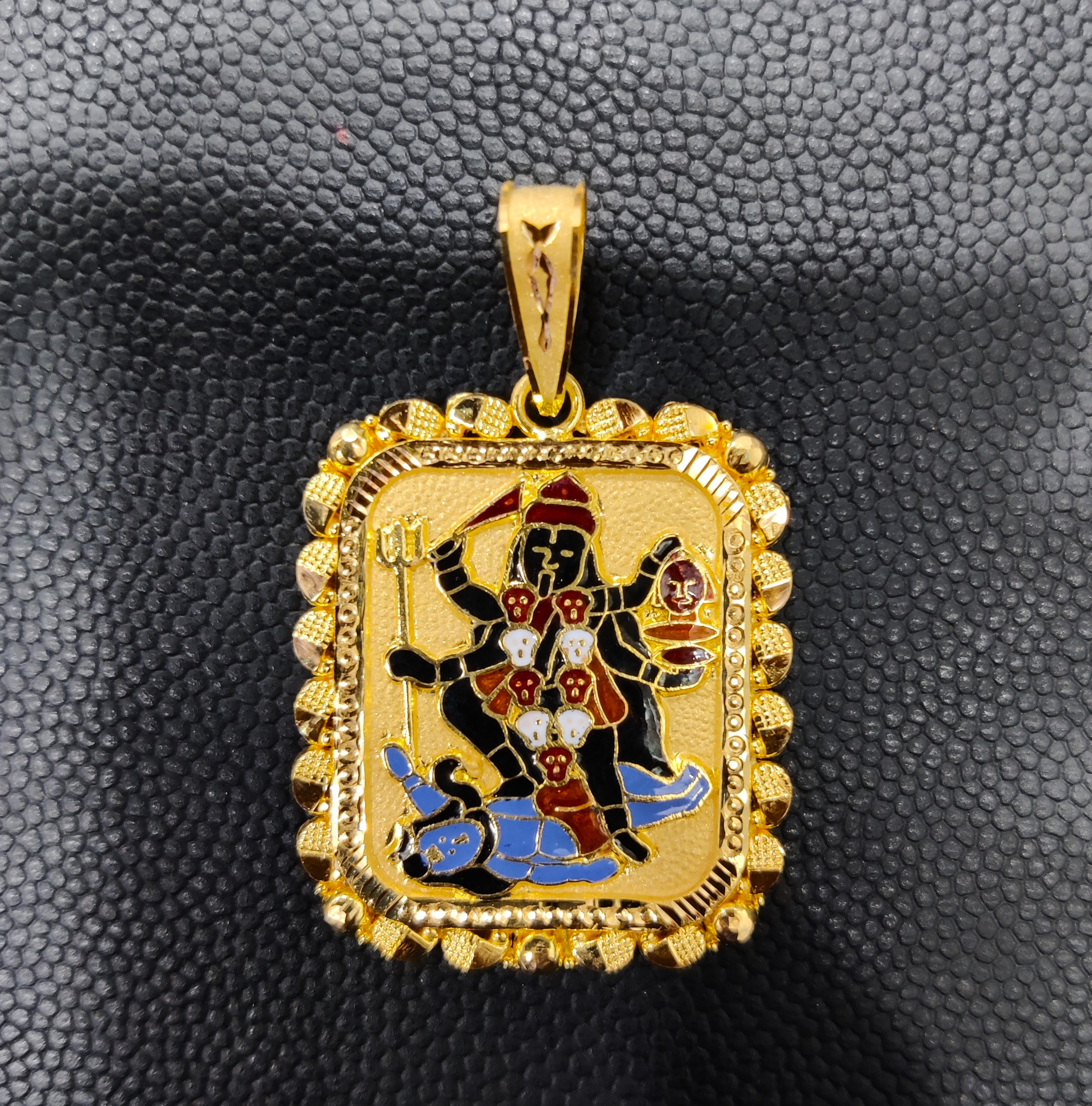 916 Gold Mahakali Maa Minakari Pendant-31