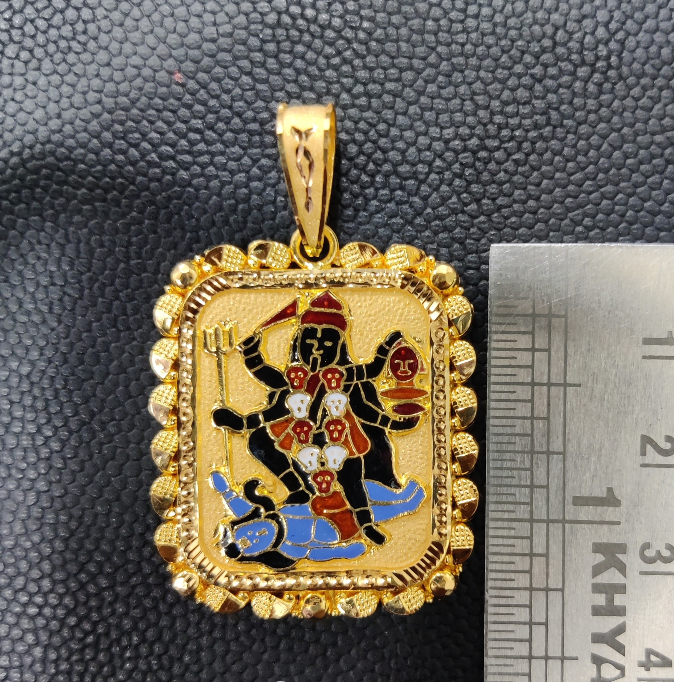 916 Gold Mahakali Maa Minakari Pendant-31