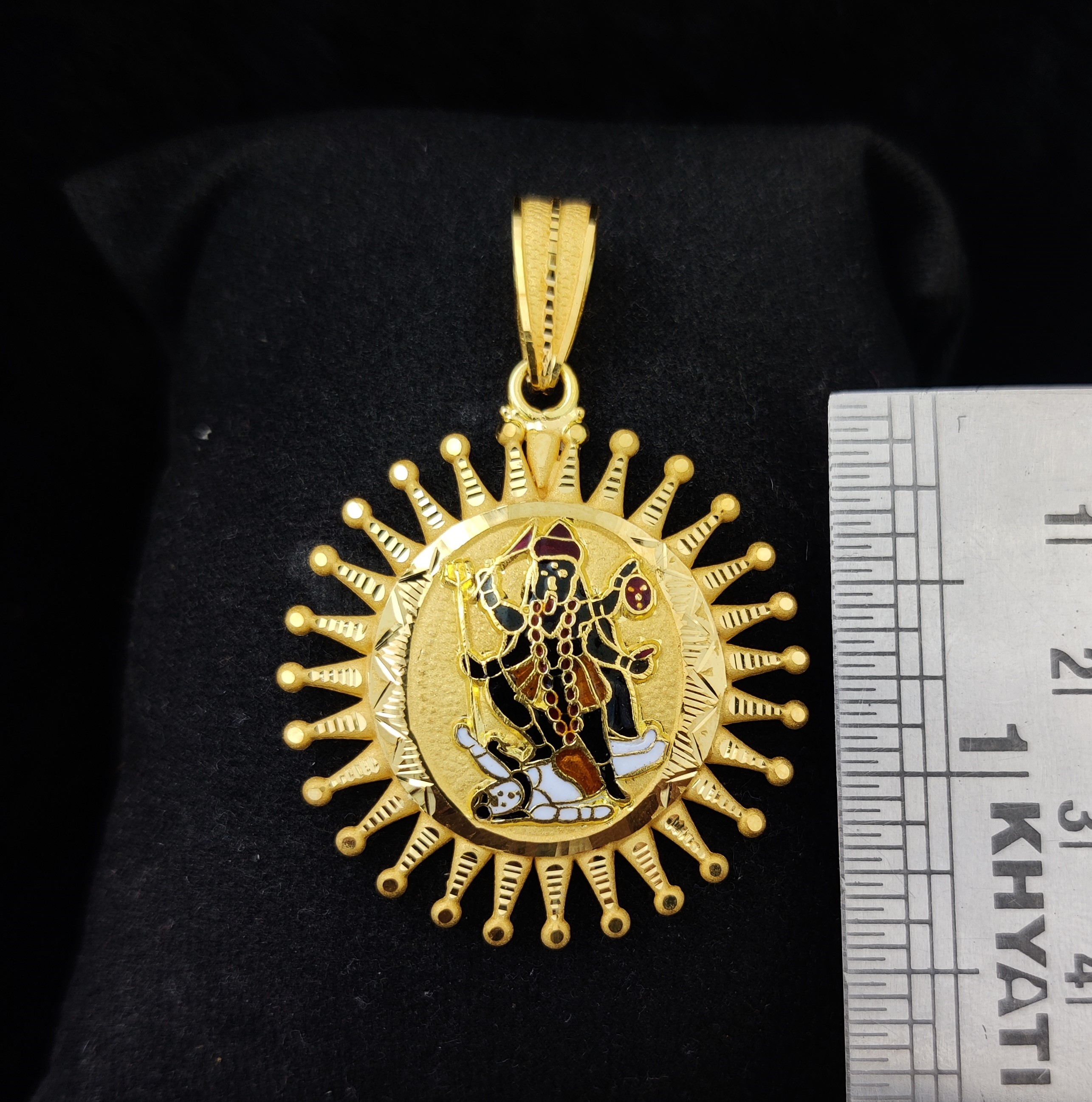 916 Gold Mahakali Maa Minakari Pendant-40