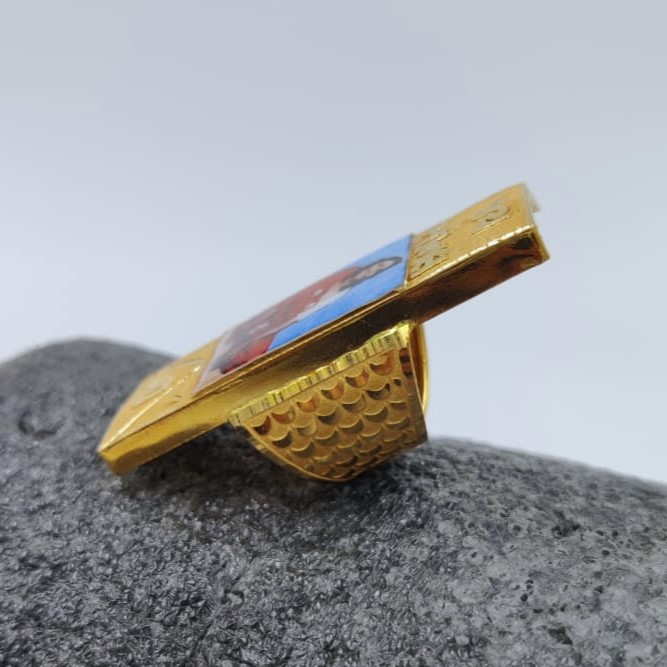 916 Gold Handmade Photo Ring