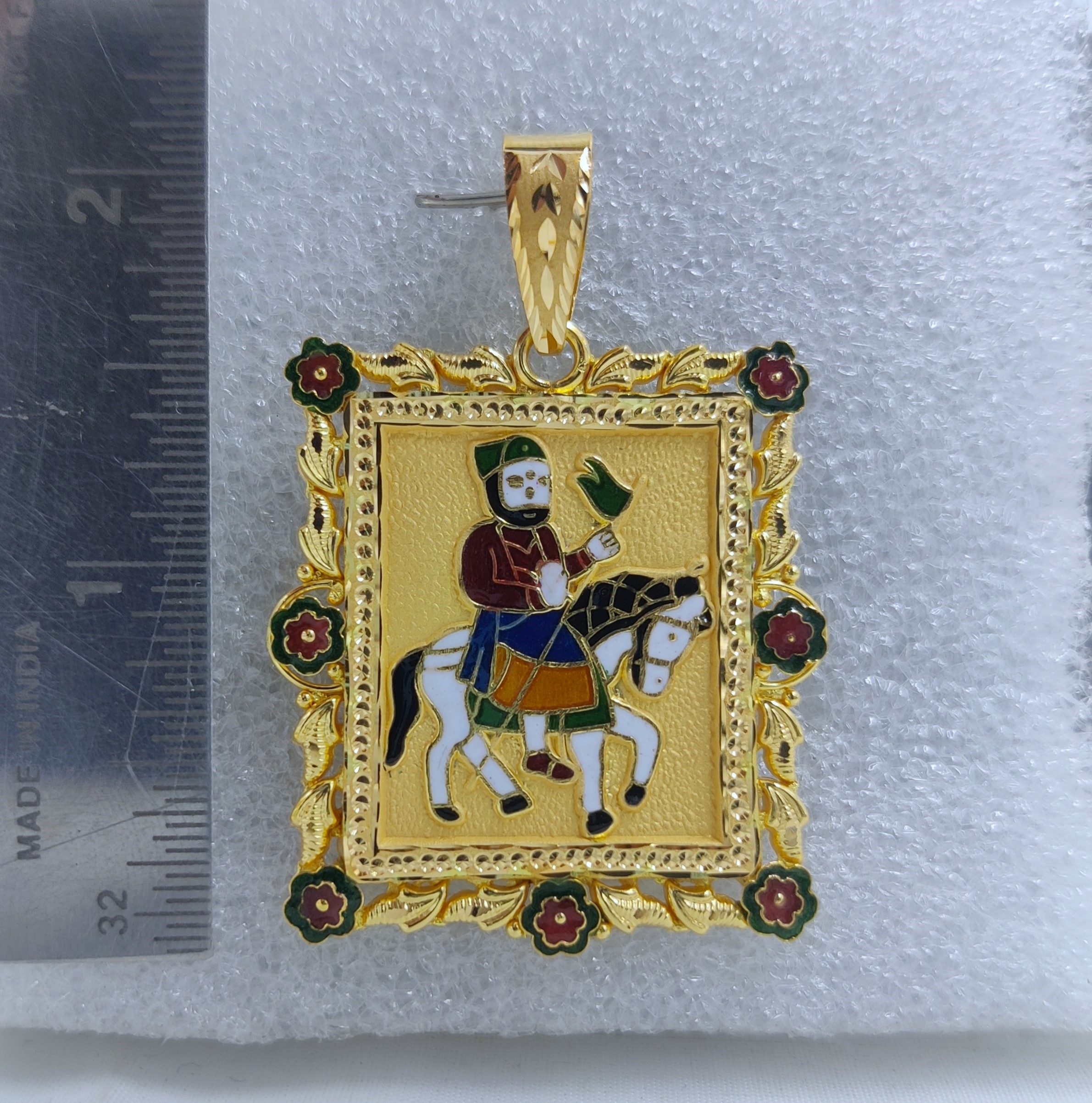916 Gold Ramdev Pir Minavala Pendant-18