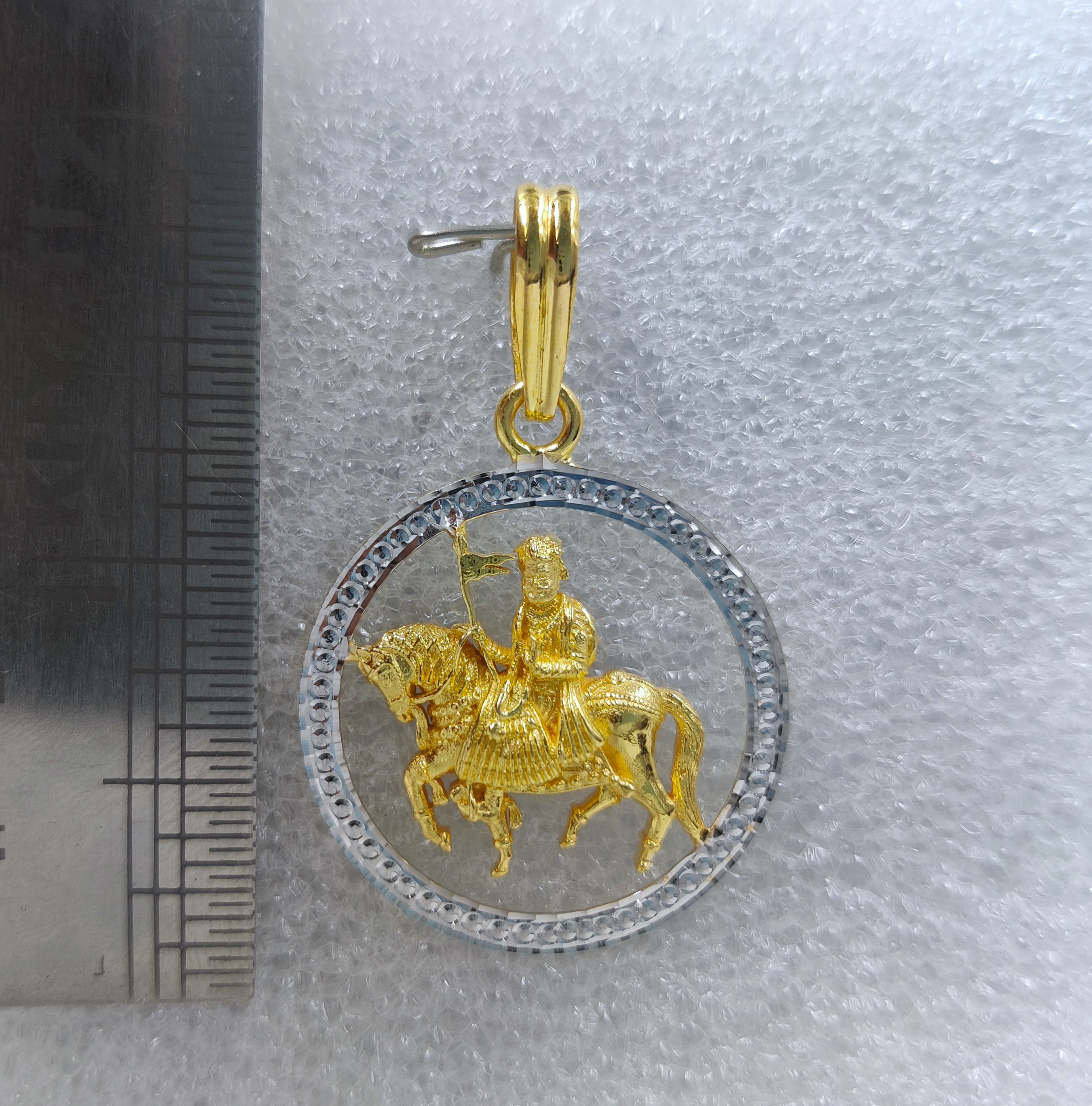 916 Gold Fancy Ramdev Pir Pendant-19