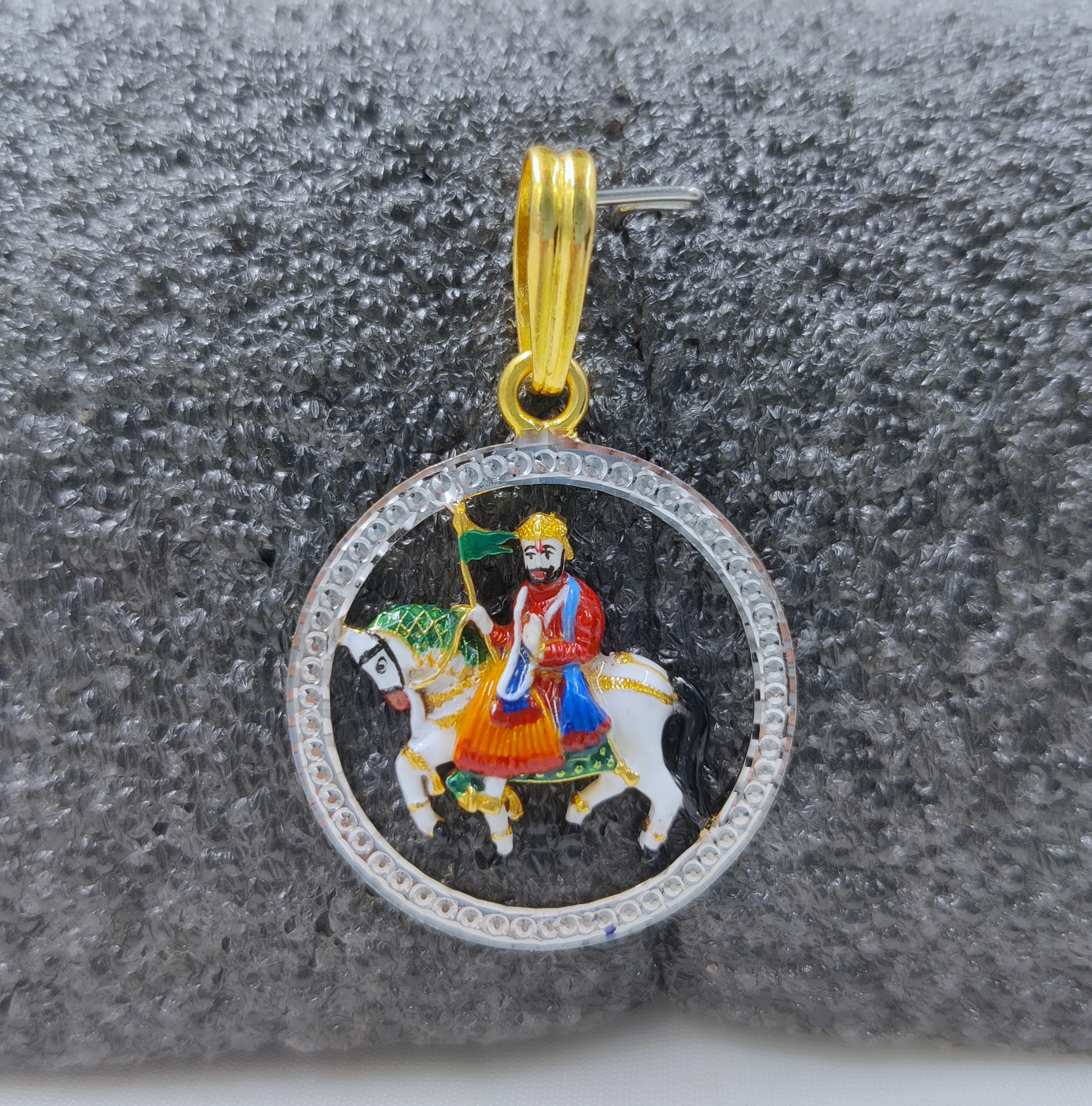 916 Gold Fancy Ramdev Pir Pendant-21