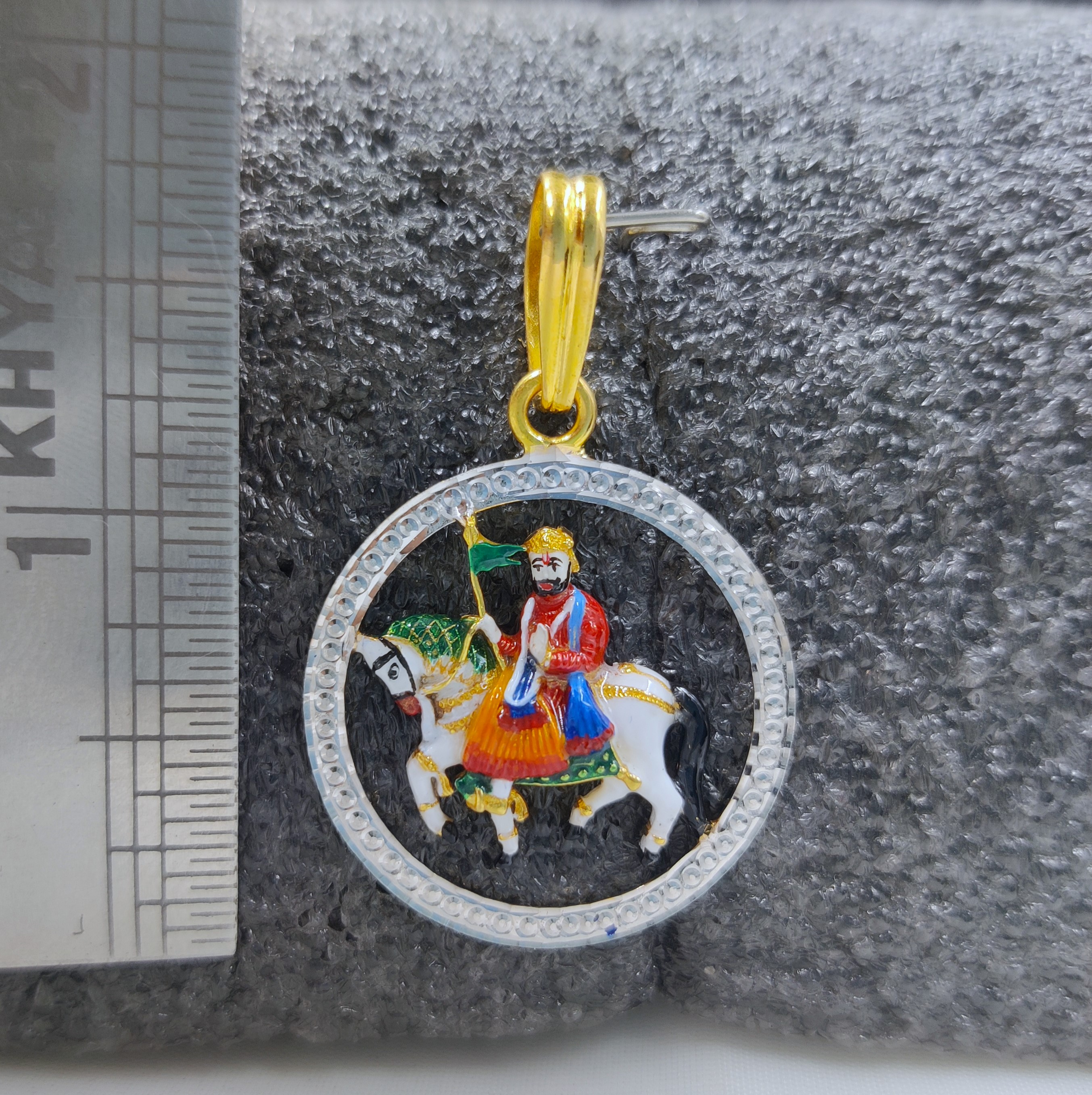 916 Gold Fancy Ramdev Pir Pendant-21